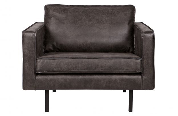 Black eco -leather armchair