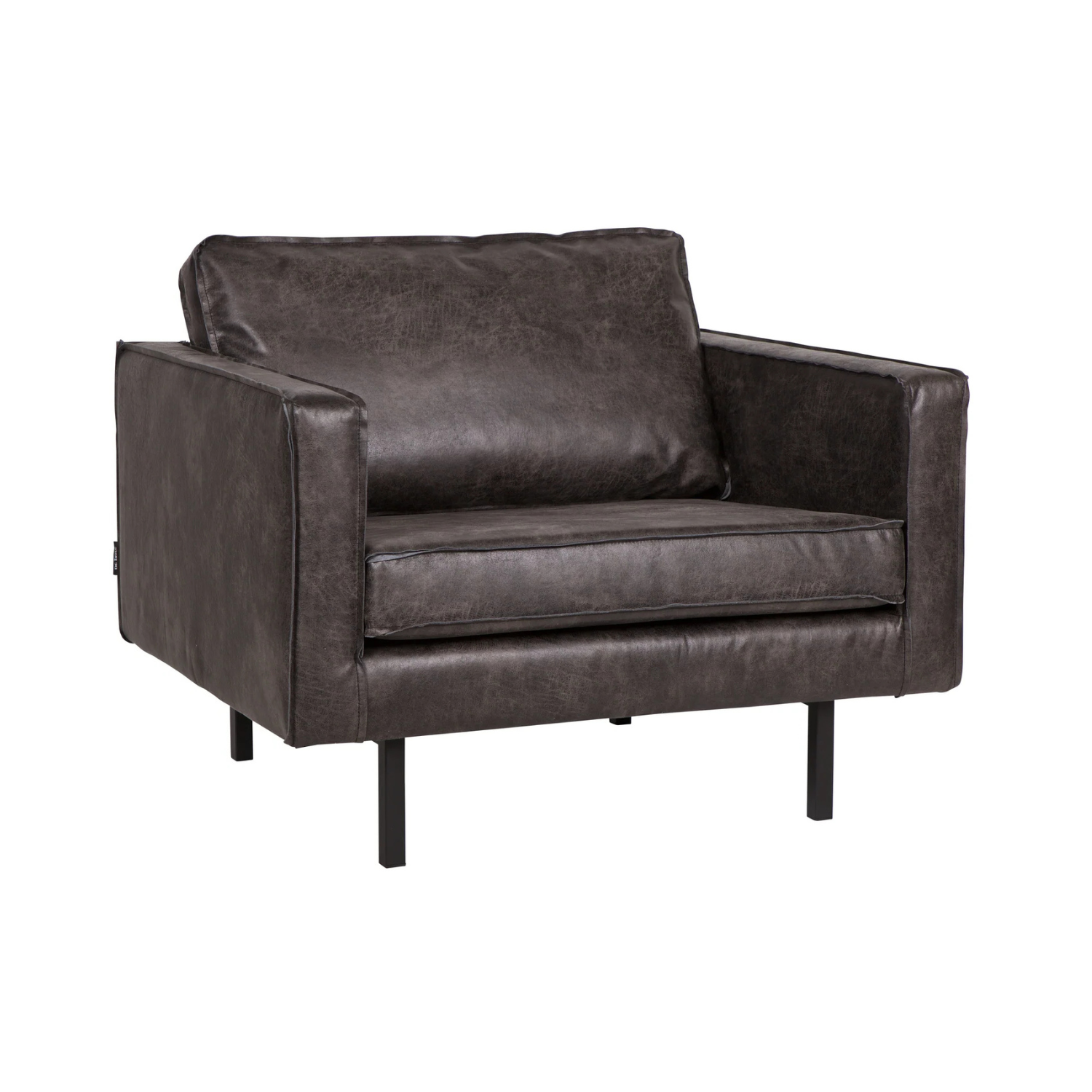 Black eco -leather armchair