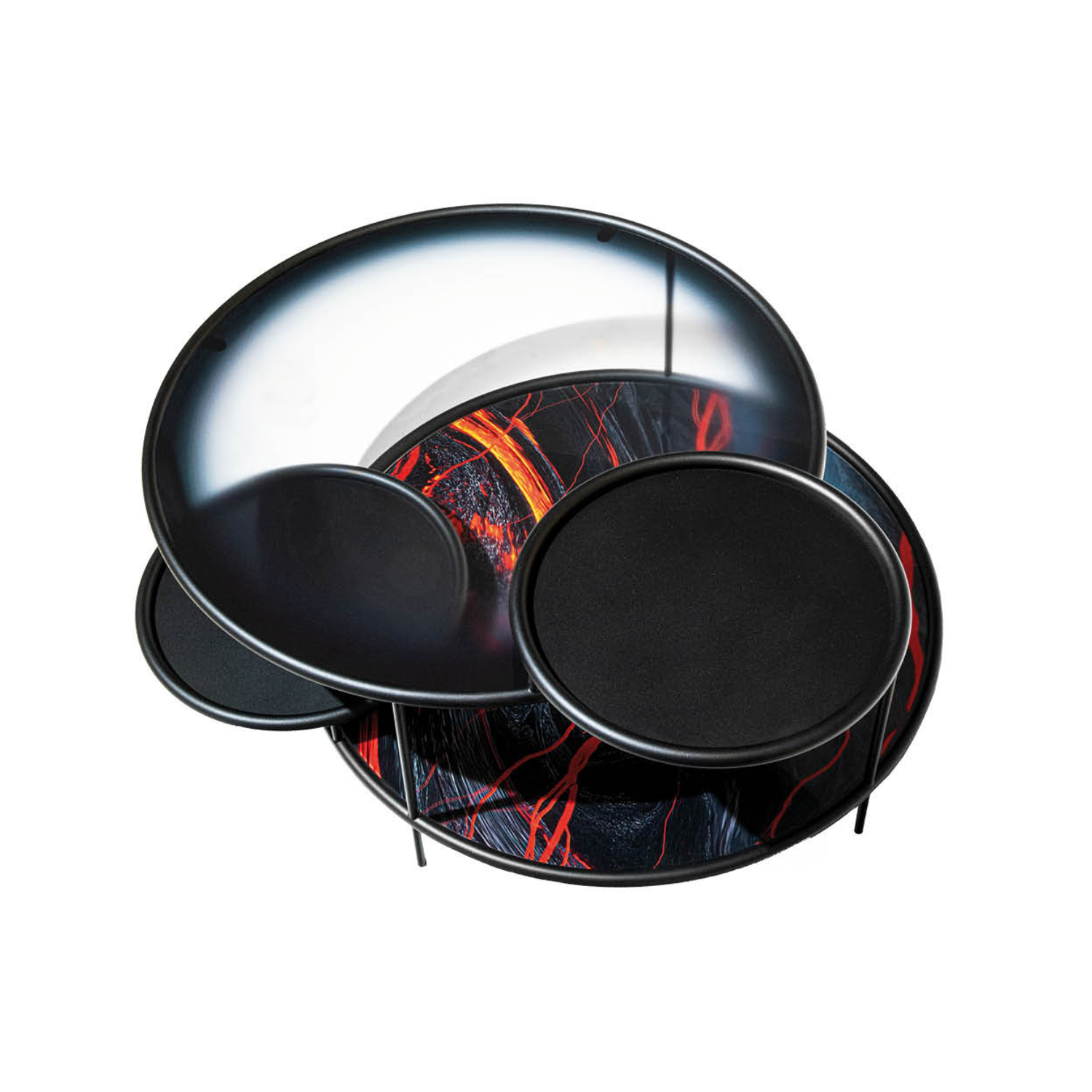 Kávový stolík SANGAKU z farebného skla