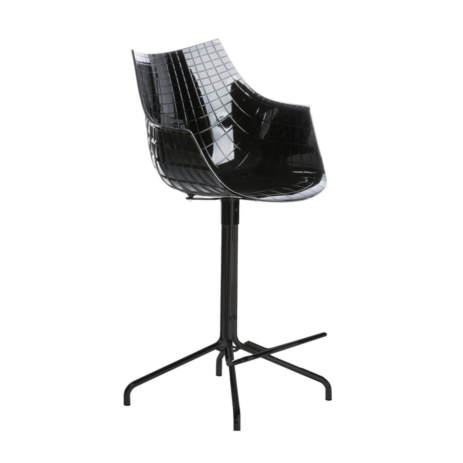 Black Meridiana Hocker with a black base