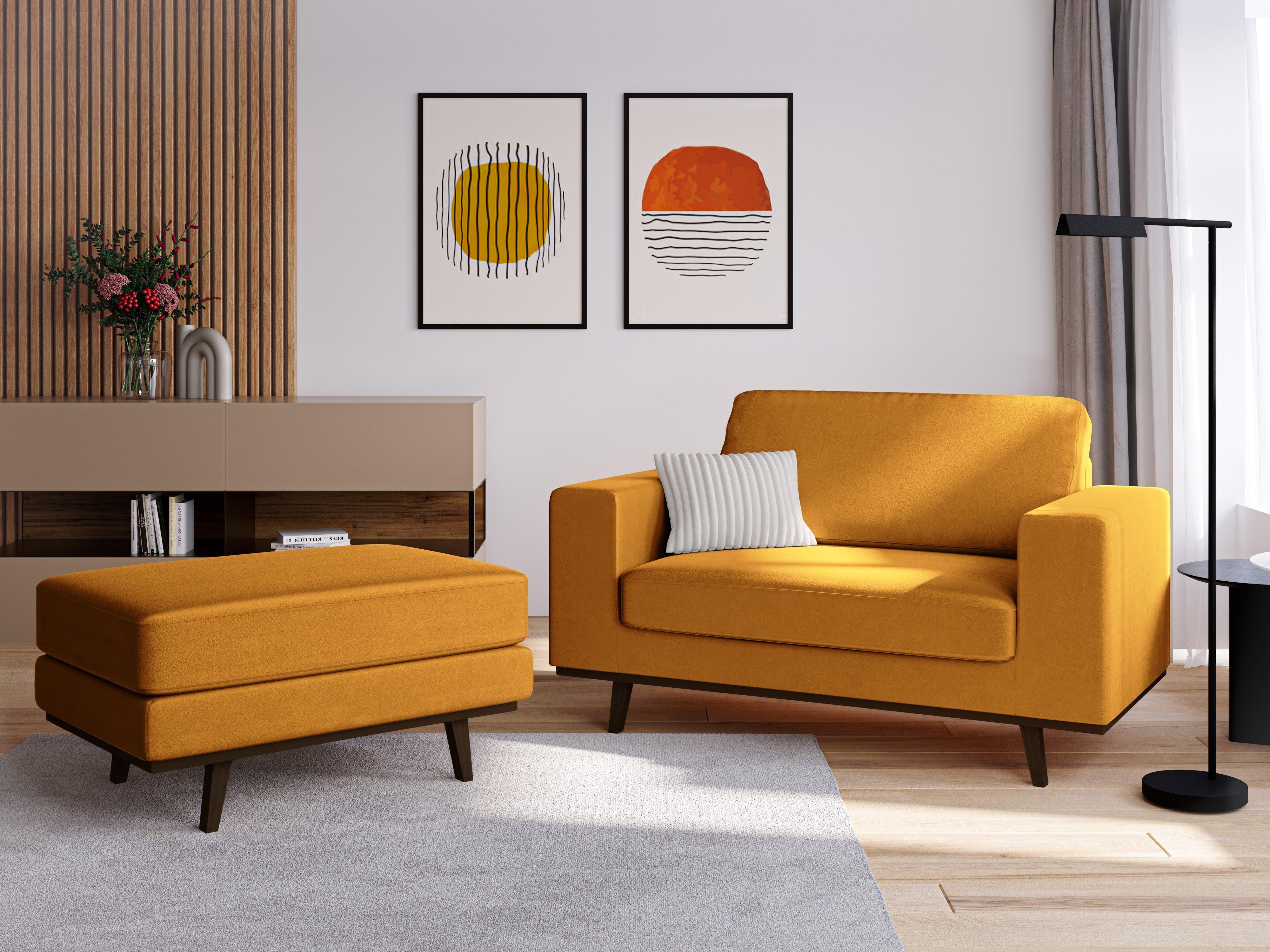 Puf aksamitny HEBE żółty Mazzini Sofas    Eye on Design