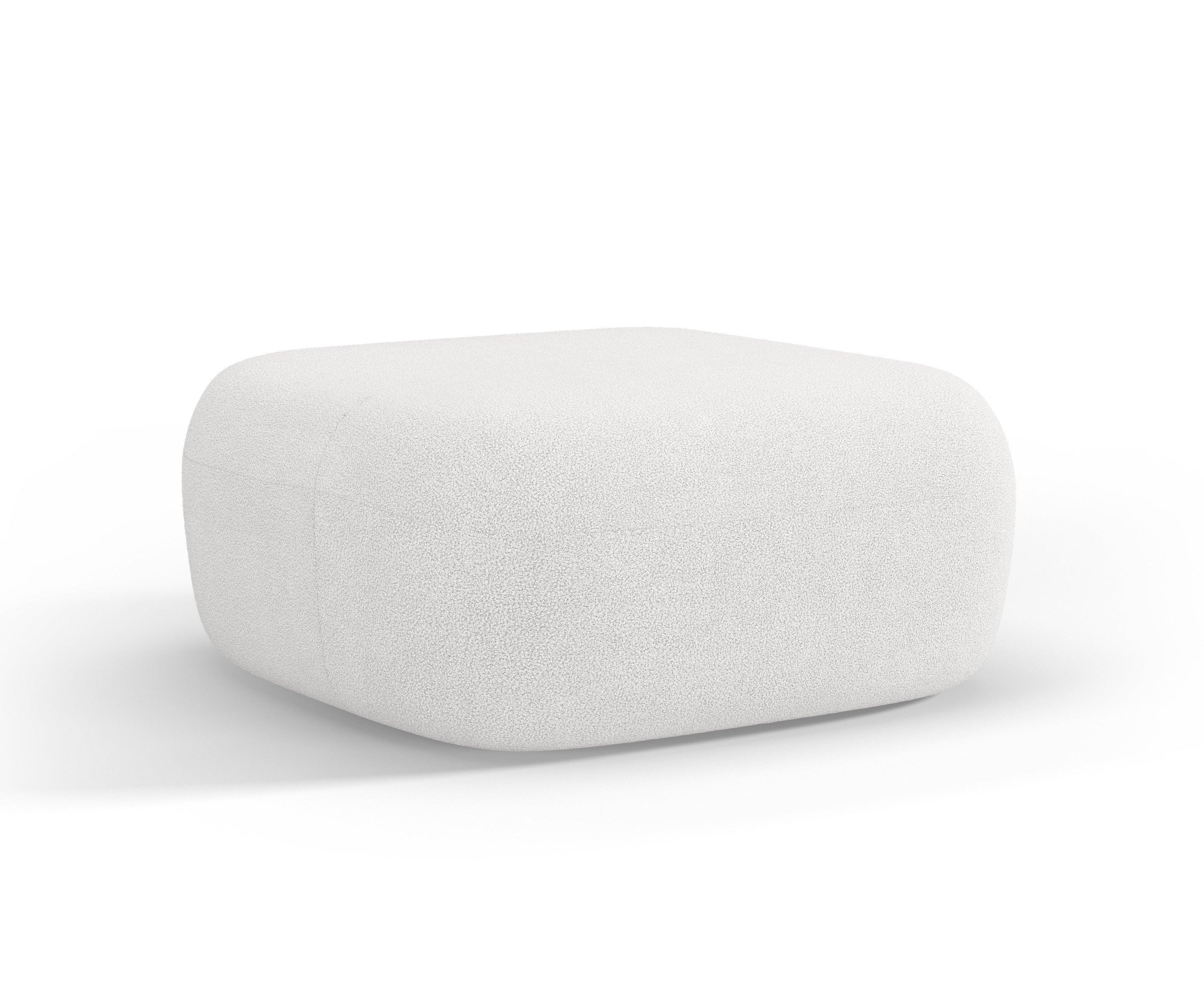 ALDRIN pouffe white boucle Windsor & Co Eye on Design