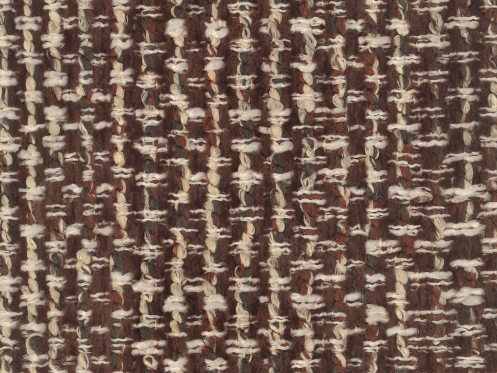 Rectangular Puff GEORGIA brown chenille
