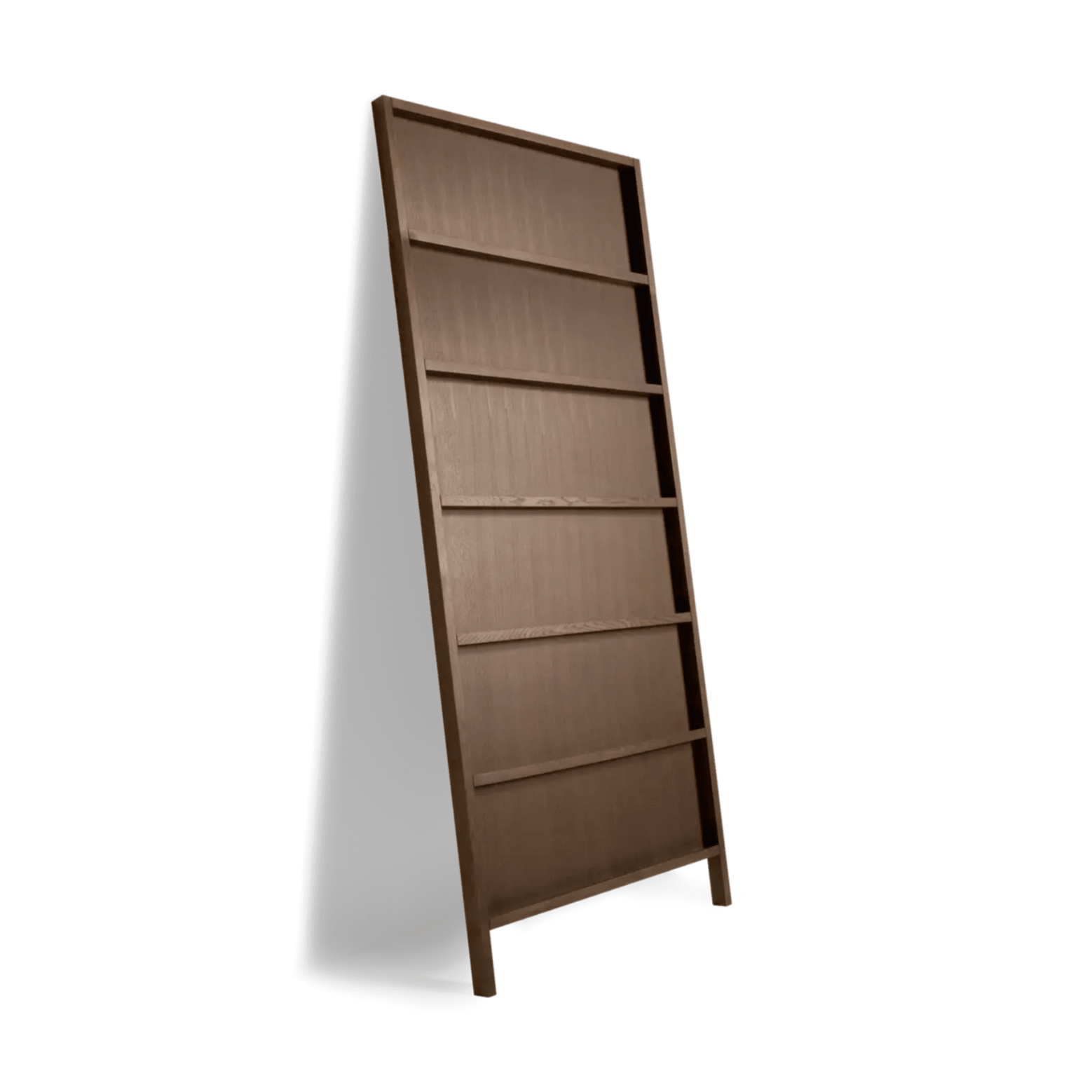 Bookcase OBLIQUE solid cinnamon oak Moooi 286 cm Eye on Design