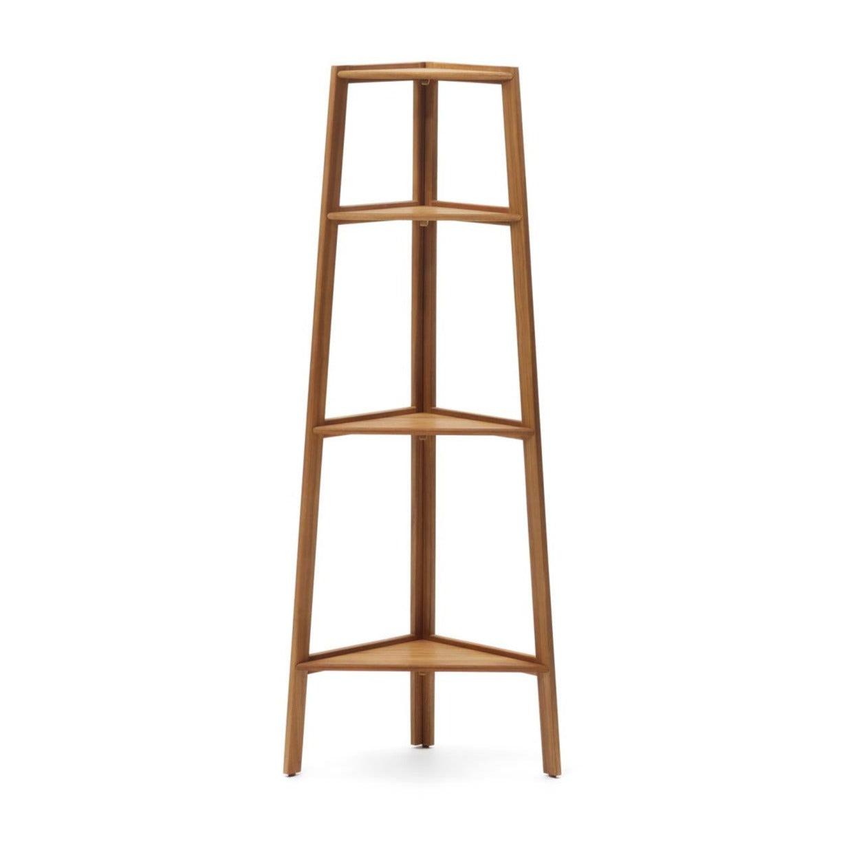 Regał ogrodowy z trójkątnymi półkami VICTORA lite drewno akacjowe La Forma    Eye on Design