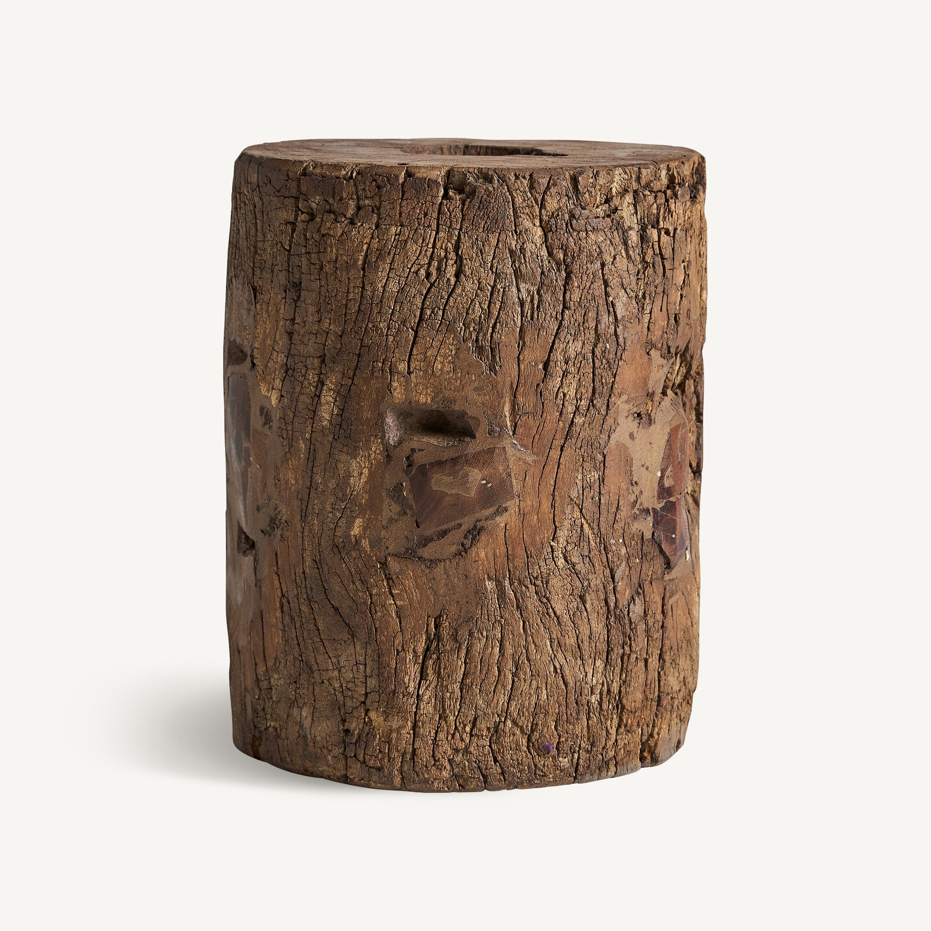 KRAJ Side Table, Distressed Mango Wood