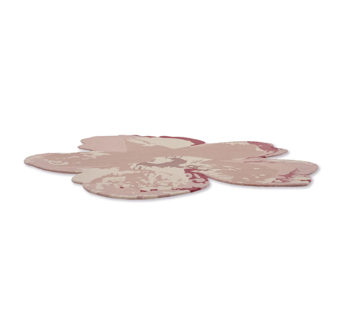 Decorative rug SHAPED MAGNOLIA light pink
