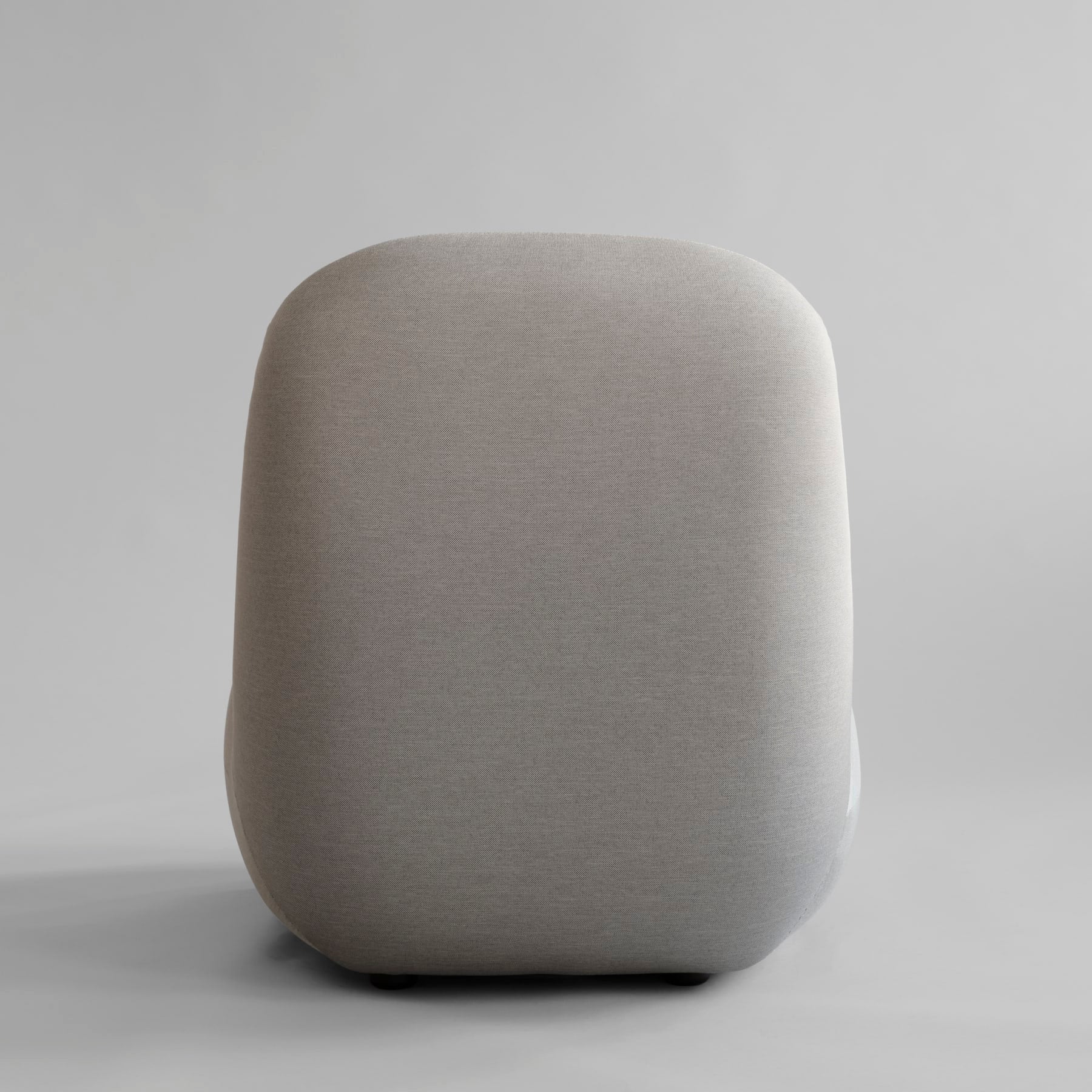 TOE FLAT armless chair gray