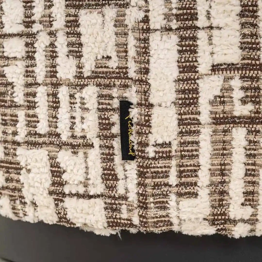 Puf LEXIE krémový s hnedým