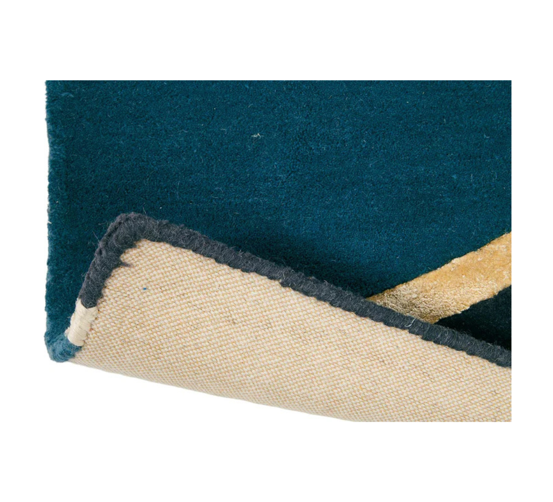 Sahara rug green-borde