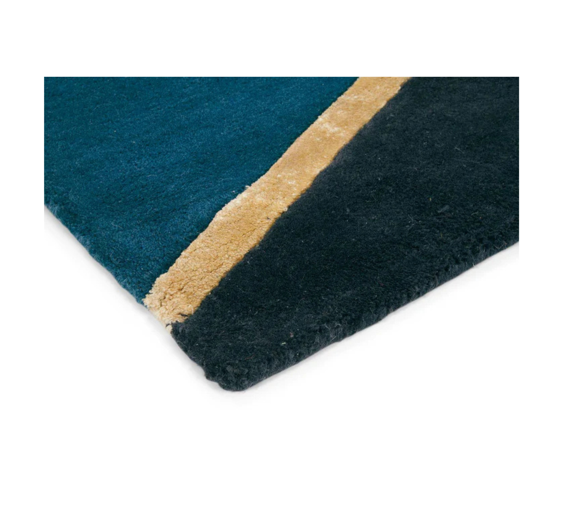 Sahara rug green-borde