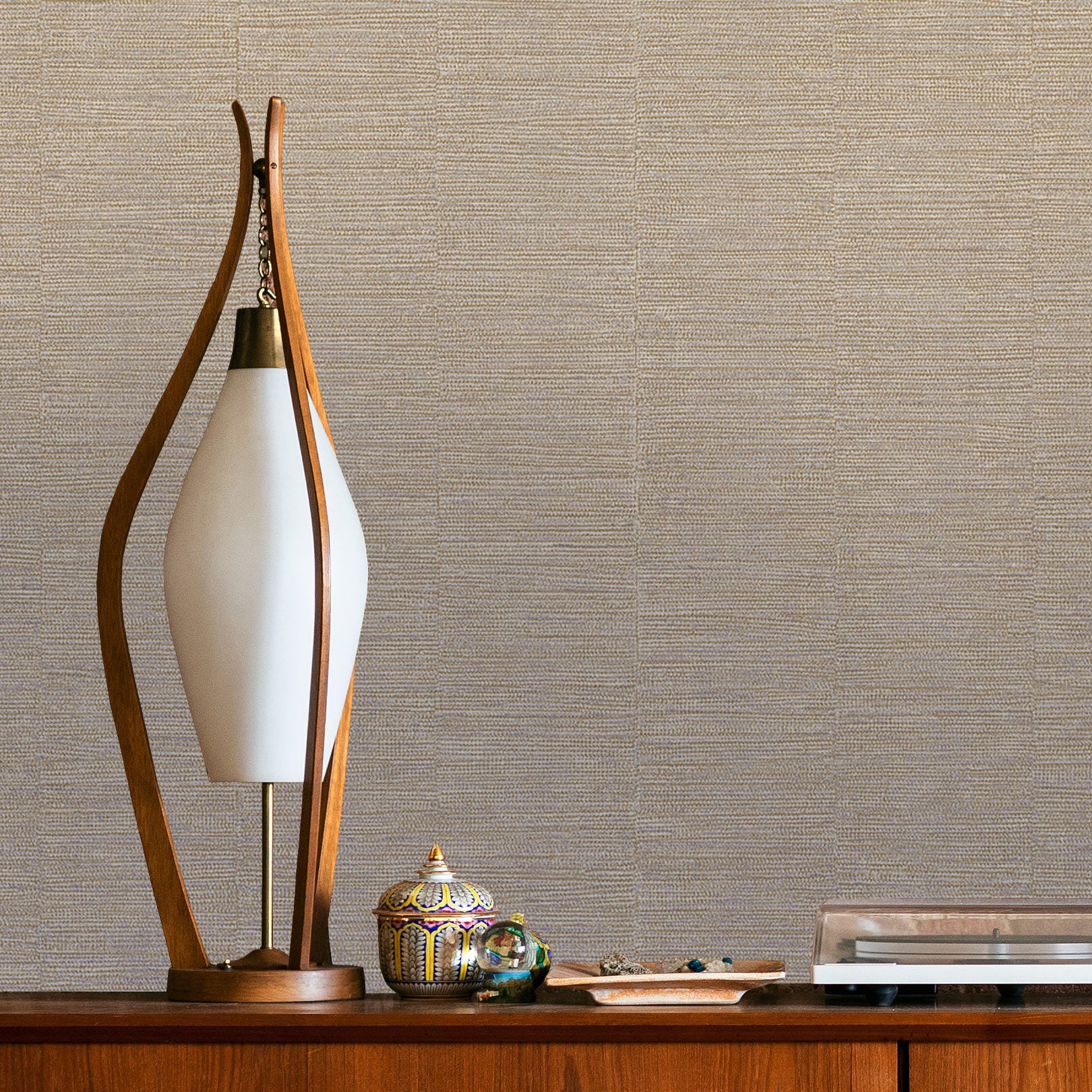 Tapeta štrukturálna metalická v prúžkoch SCANDIUM - SABLE/ARGENT béžová