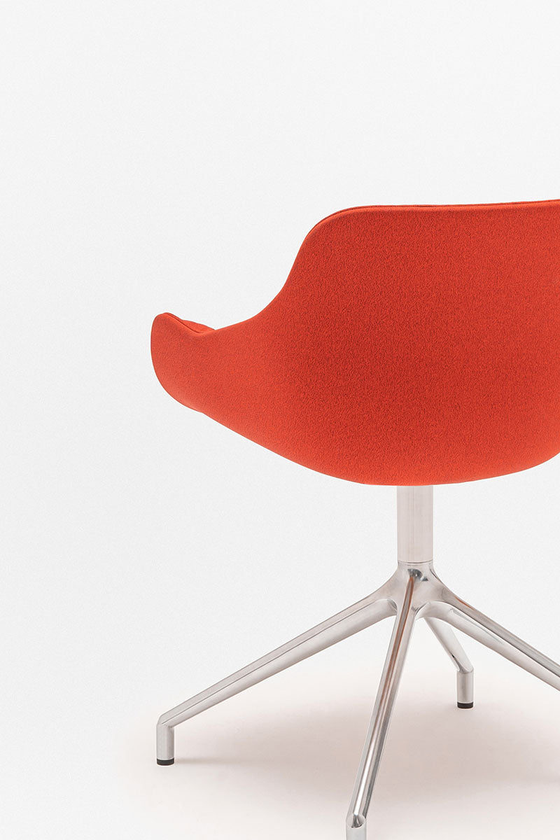 Otočné kreslo BALTIC SOFT DUO leštený hliník