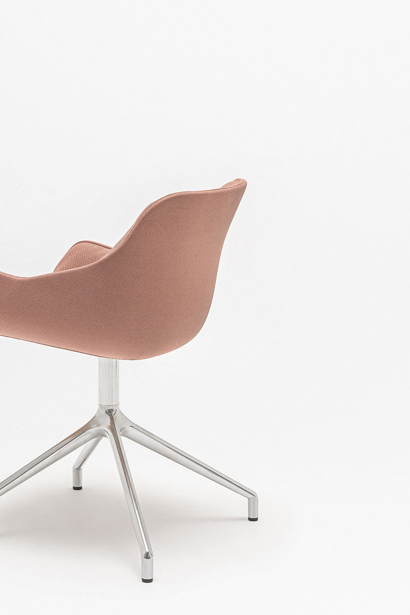 Otočné kreslo BALTIC SOFT DUO leštený hliník