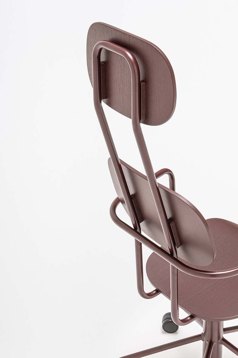 Krzesło z zagłówkiem NEW SCHOOL regulowana podstawa ciemny zielony [Milena] MDD    Eye on Design