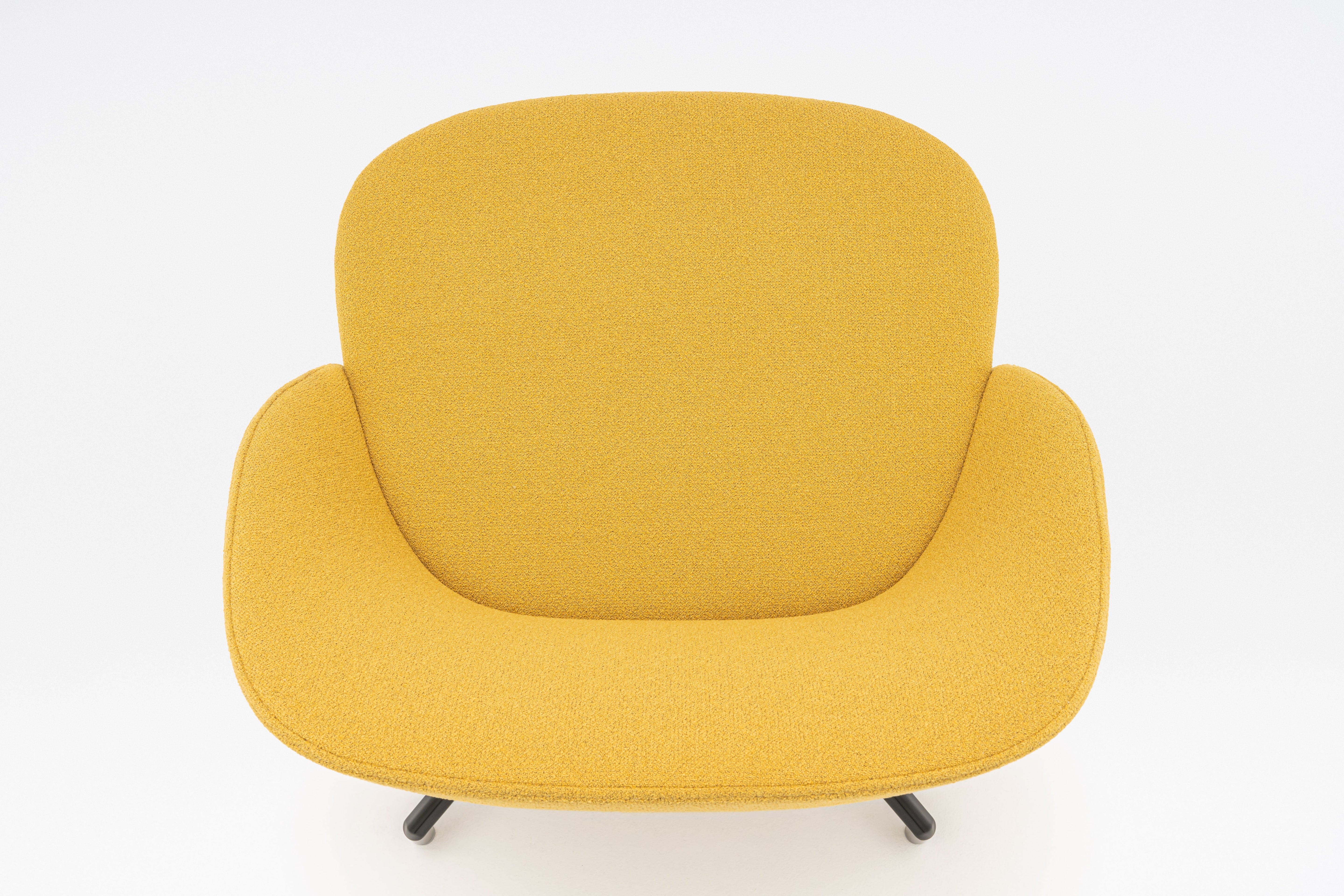 Otáčací kreslo s nízkym operadlom PARALEL kovová základňa