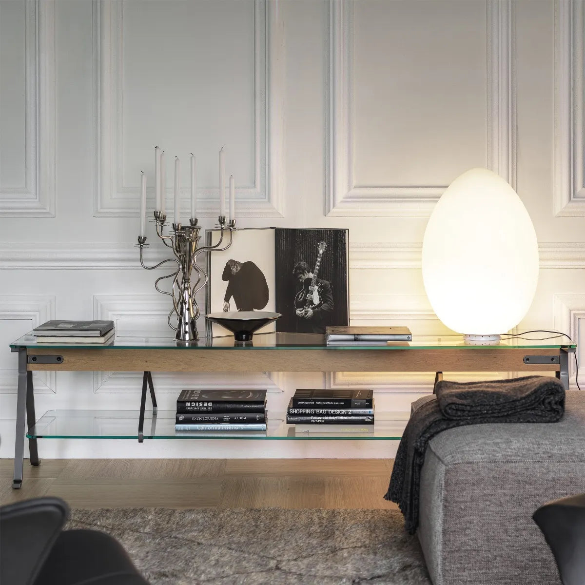 Sviečnik SIMON strieborný