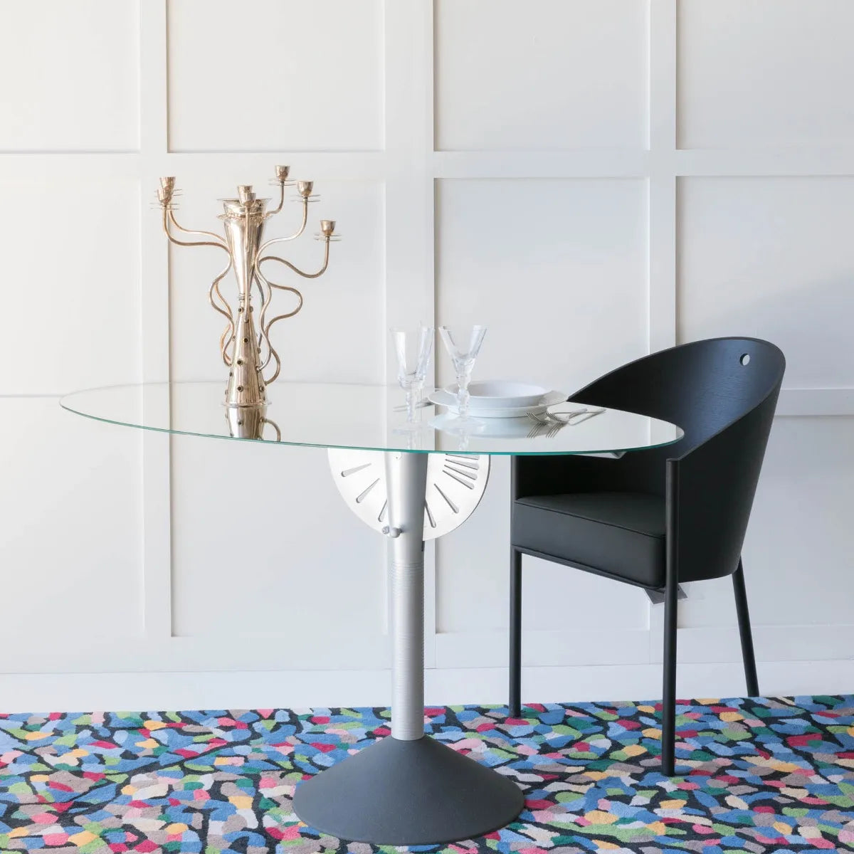 Sviečnik SIMON strieborný