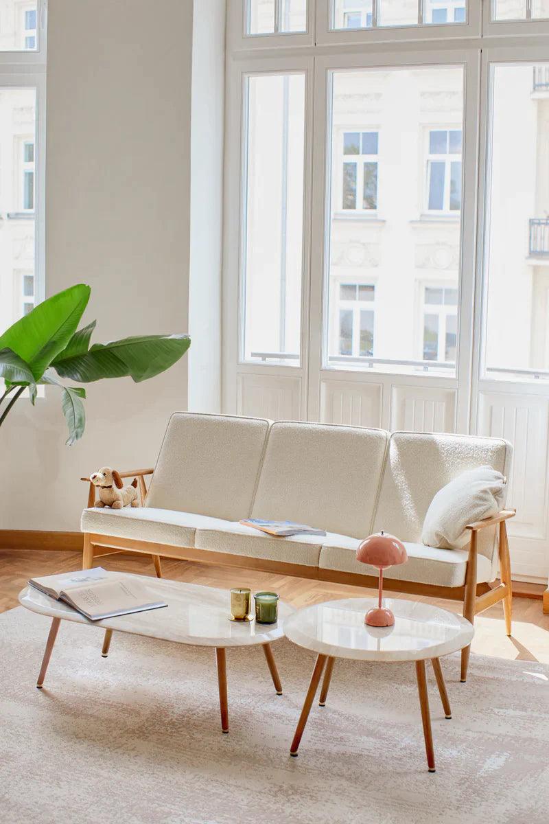 Sofa 3-osobowa dzielona FOX żółty w tkaninie Coco Mustard 366 concept    Eye on Design