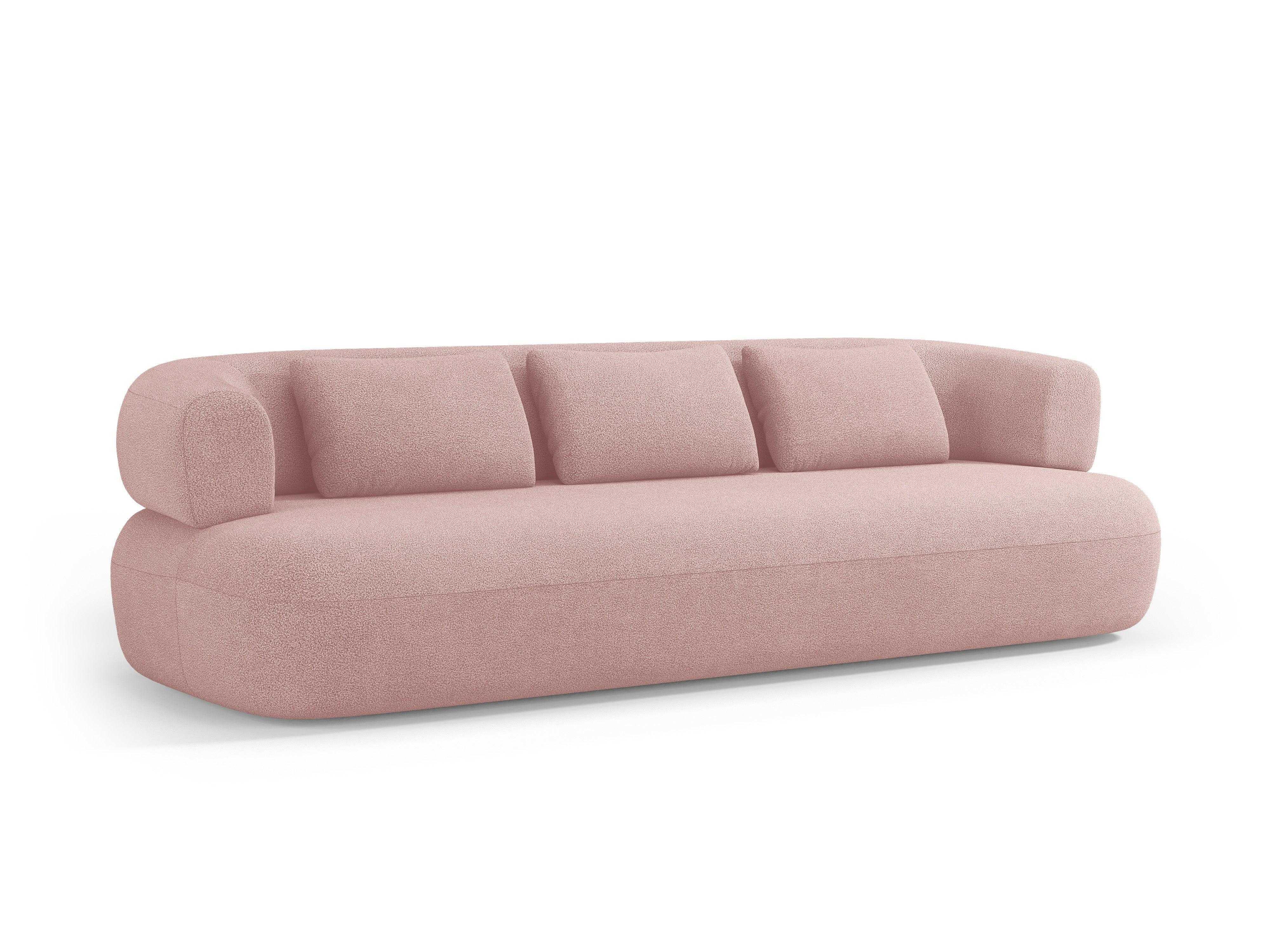 4 seater sofa ALDRIN powder pink boucle Windsor & Co Eye on Design