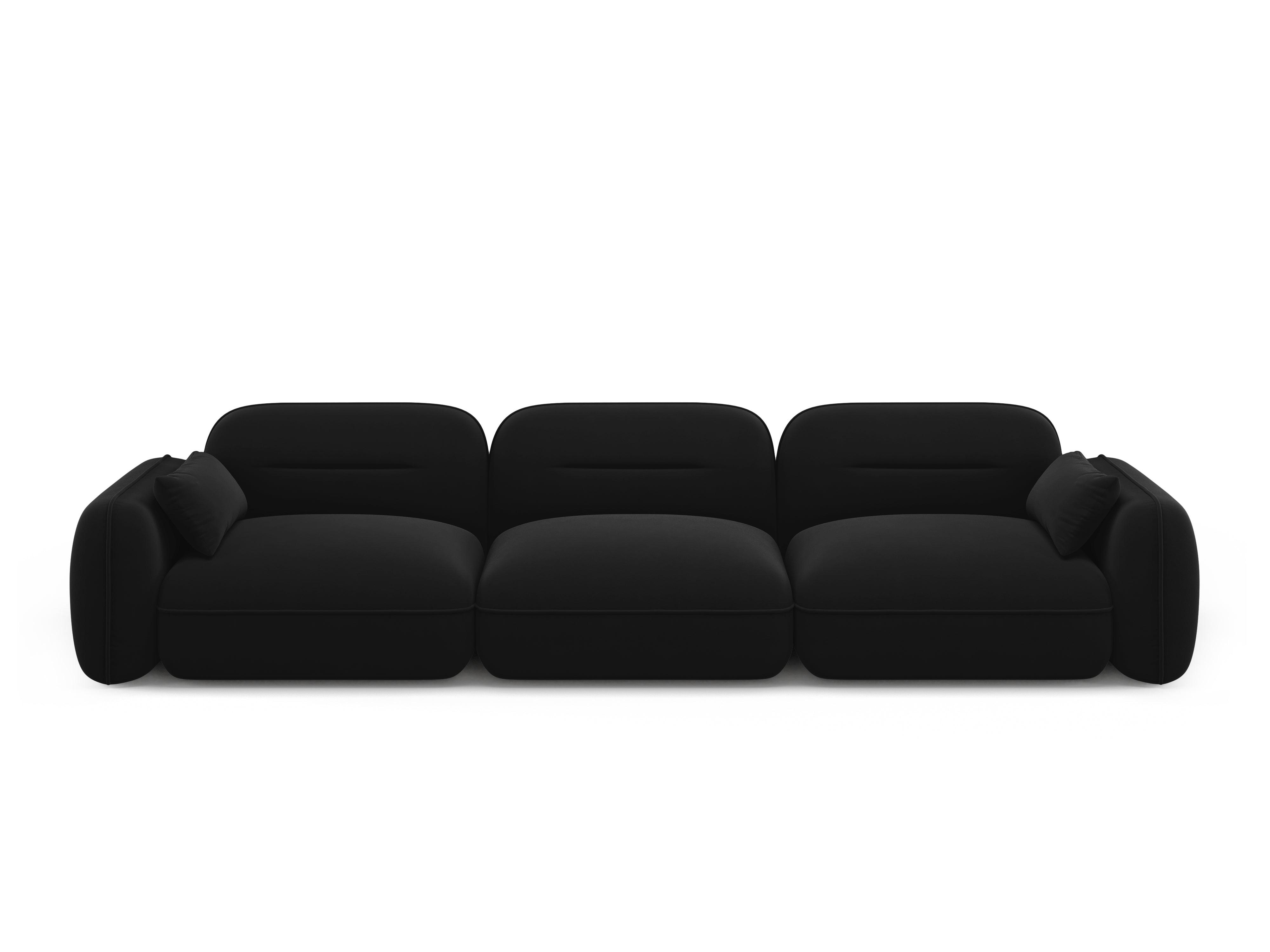 Sofa modułowa aksamitna 4-osobowa SYDNEY czarny Cosmopolitan Design    Eye on Design