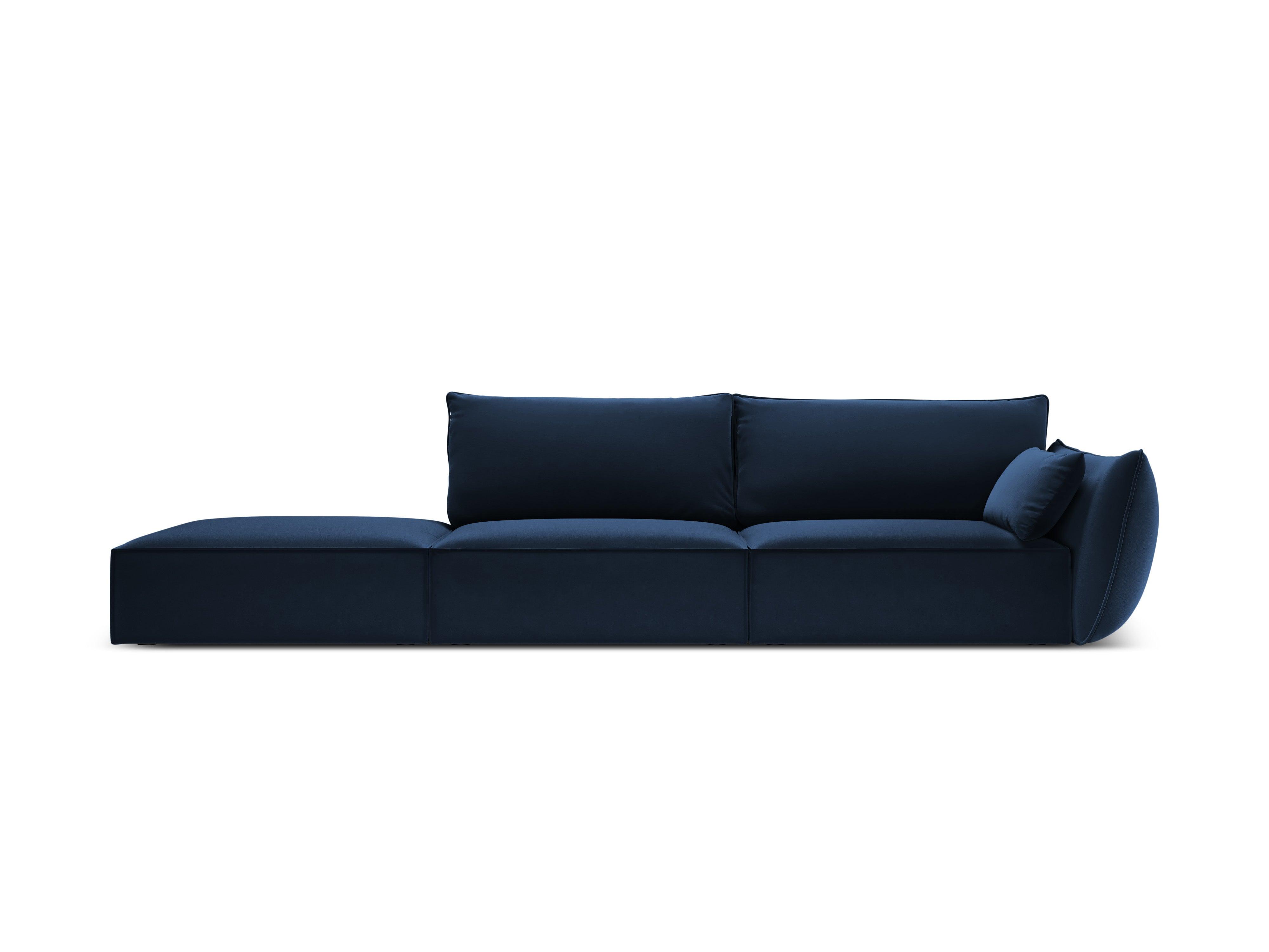 Sofa aksamitna lewostronna otwarta VANDA granatowy Mazzini Sofas    Eye on Design