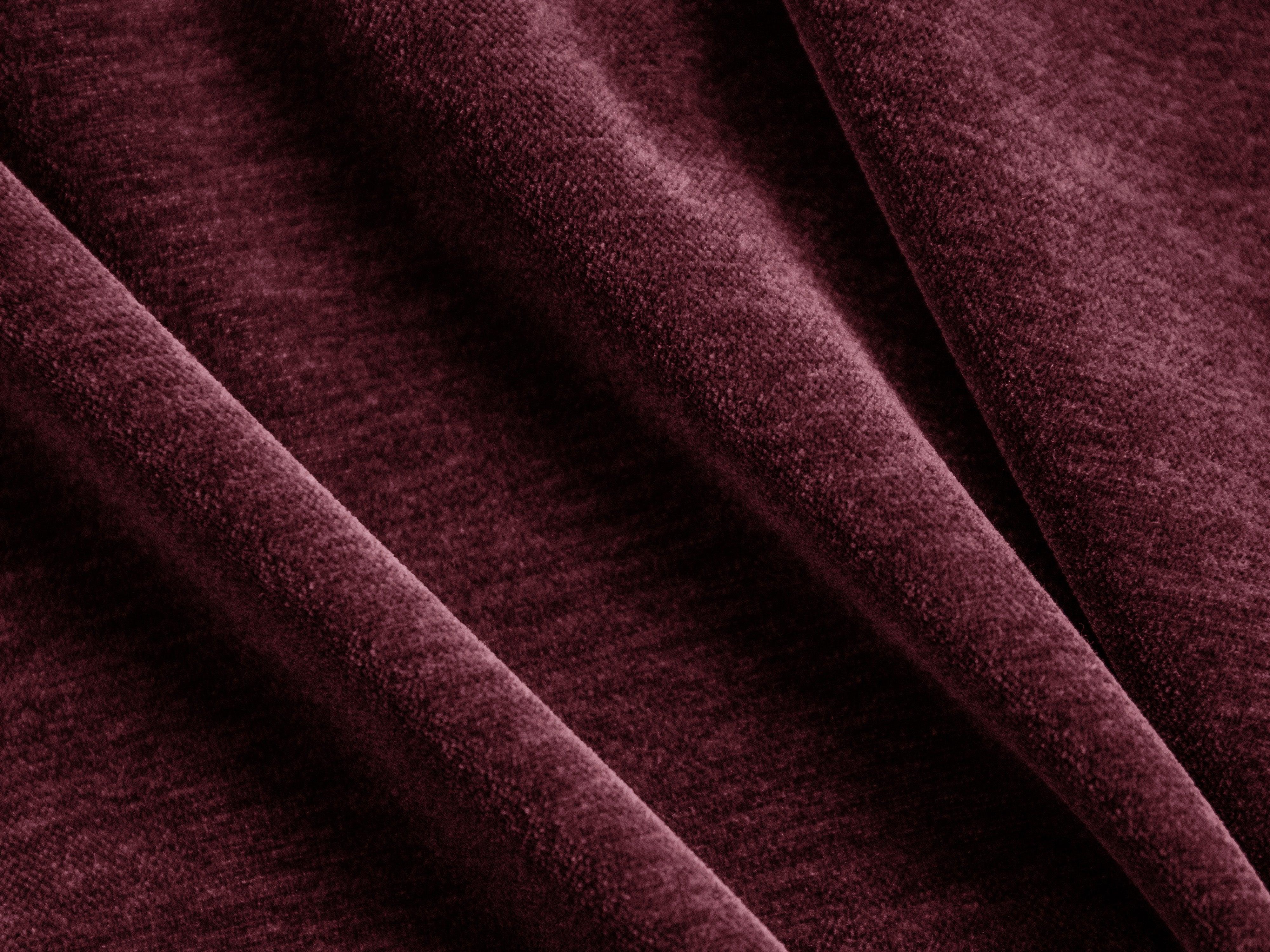 Sofa w tkaninie szenilowej 3-osobowa LILY burgundowy Maison Heritage    Eye on Design