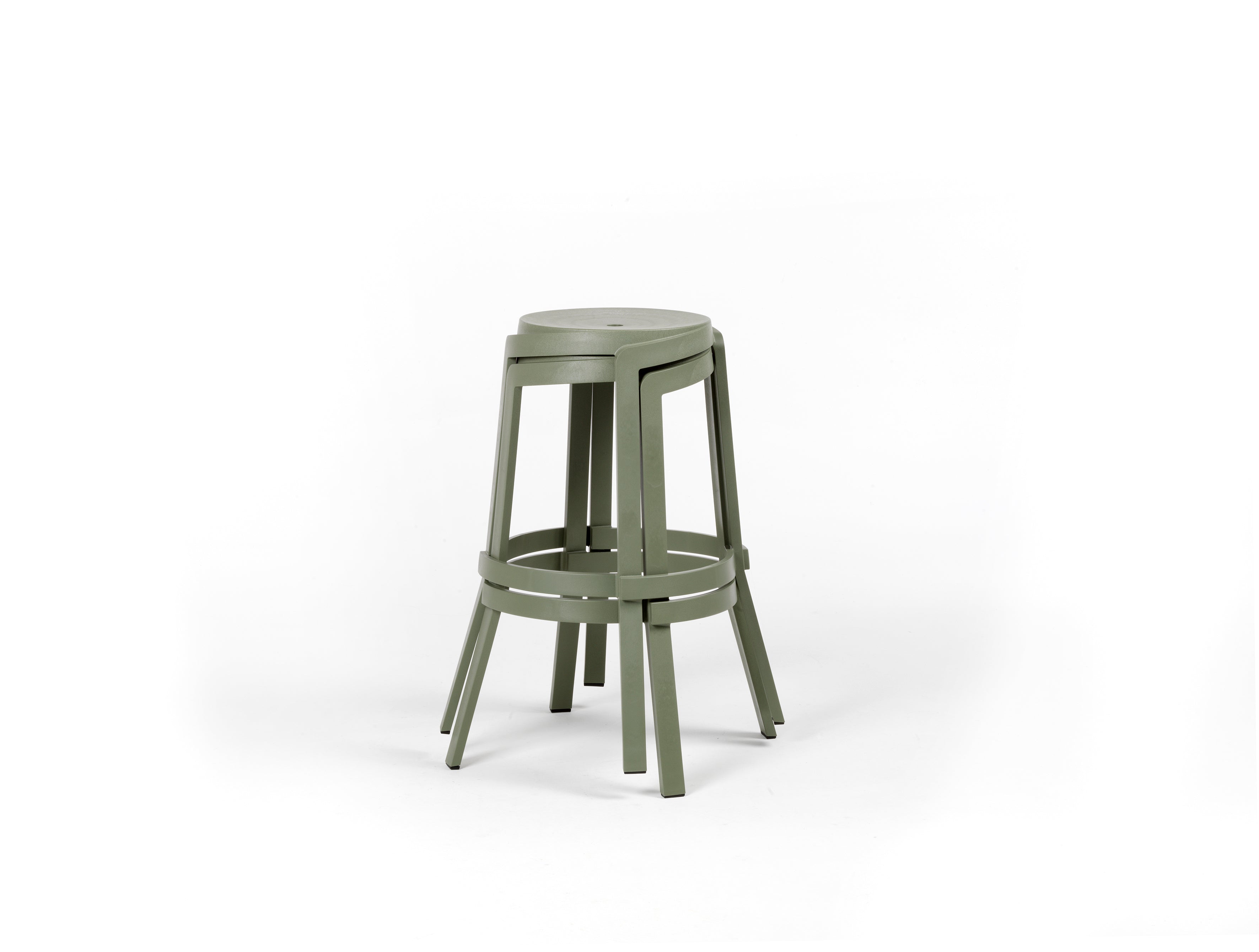 Outdoor Stool STACK Green