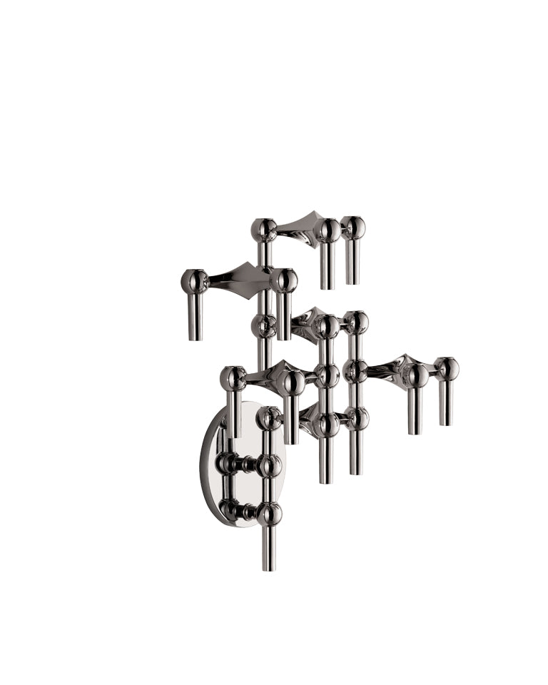 STOFF NAGEL black chrome wall candle holder