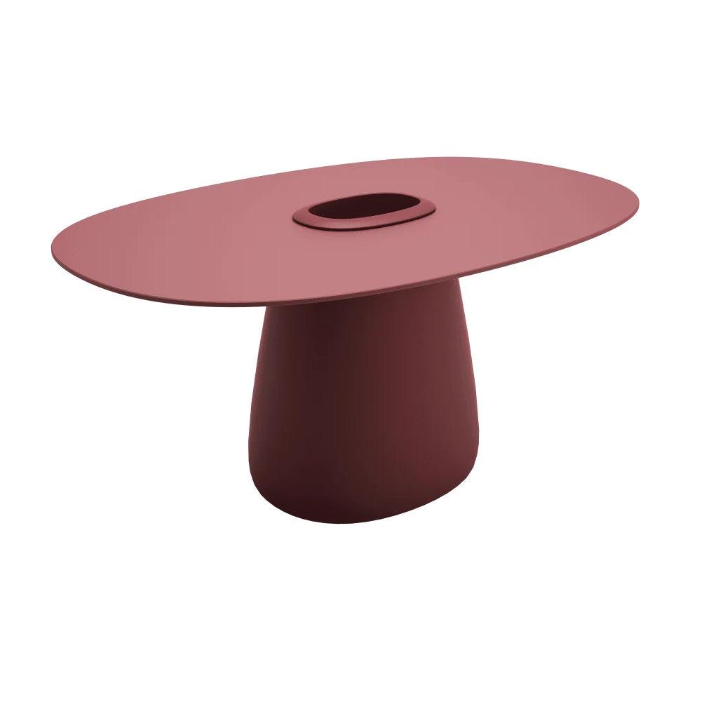 Stół ogrodowy z pojemnikiem COBBLE bordowy Qeeboo    Eye on Design