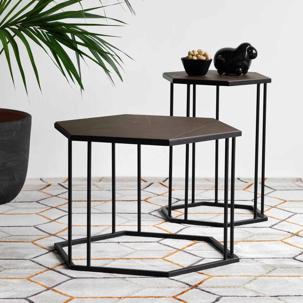 Stolik boczny RENEE brązowa ceramika - Eye on Design