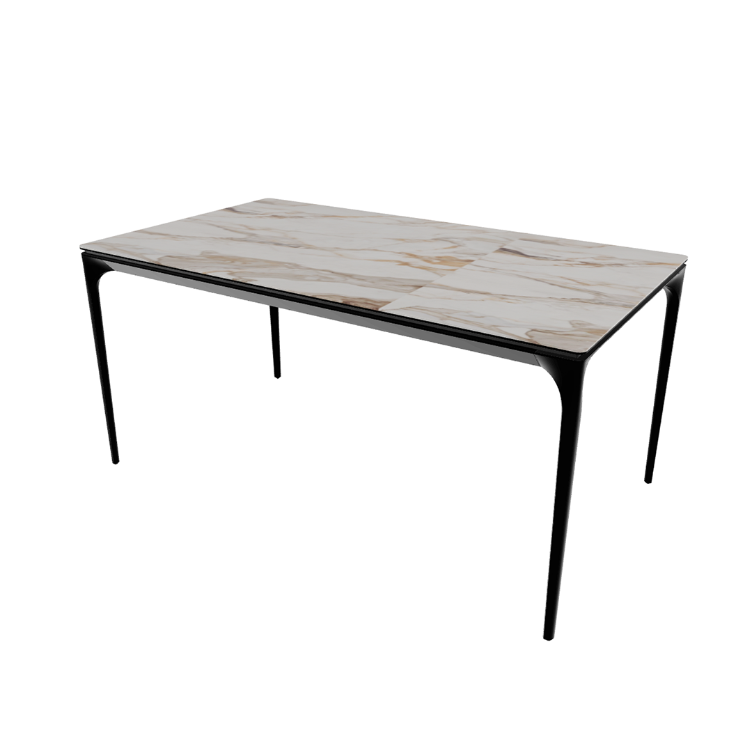 Stół rozkładany SILHOUETTE złoty marmur