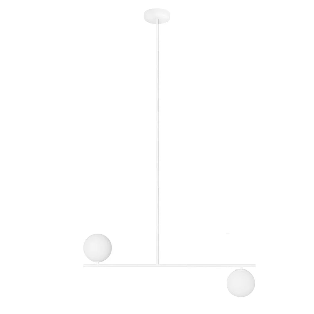 Biele dvojbodové stropné svietidlo SUGURI