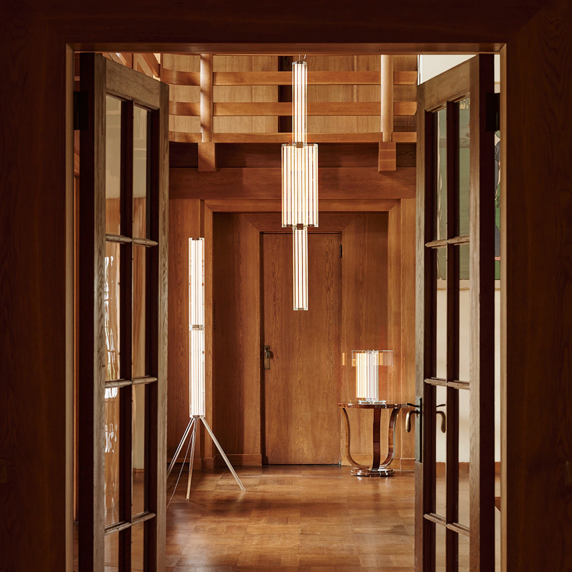 Stolná lampa SUPERWIRE sklo