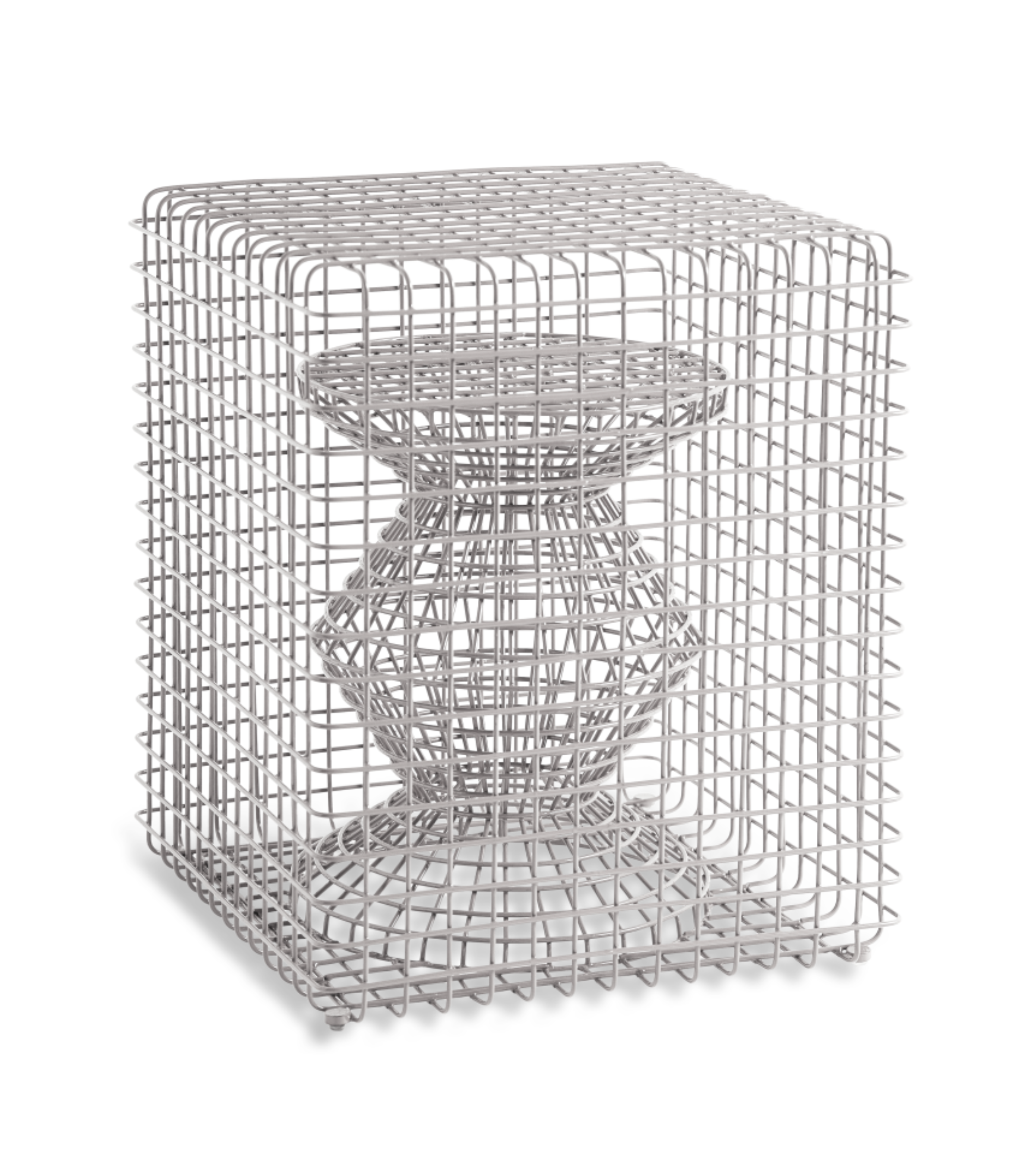 Stôl ZIG ZAG WIRE strieborný