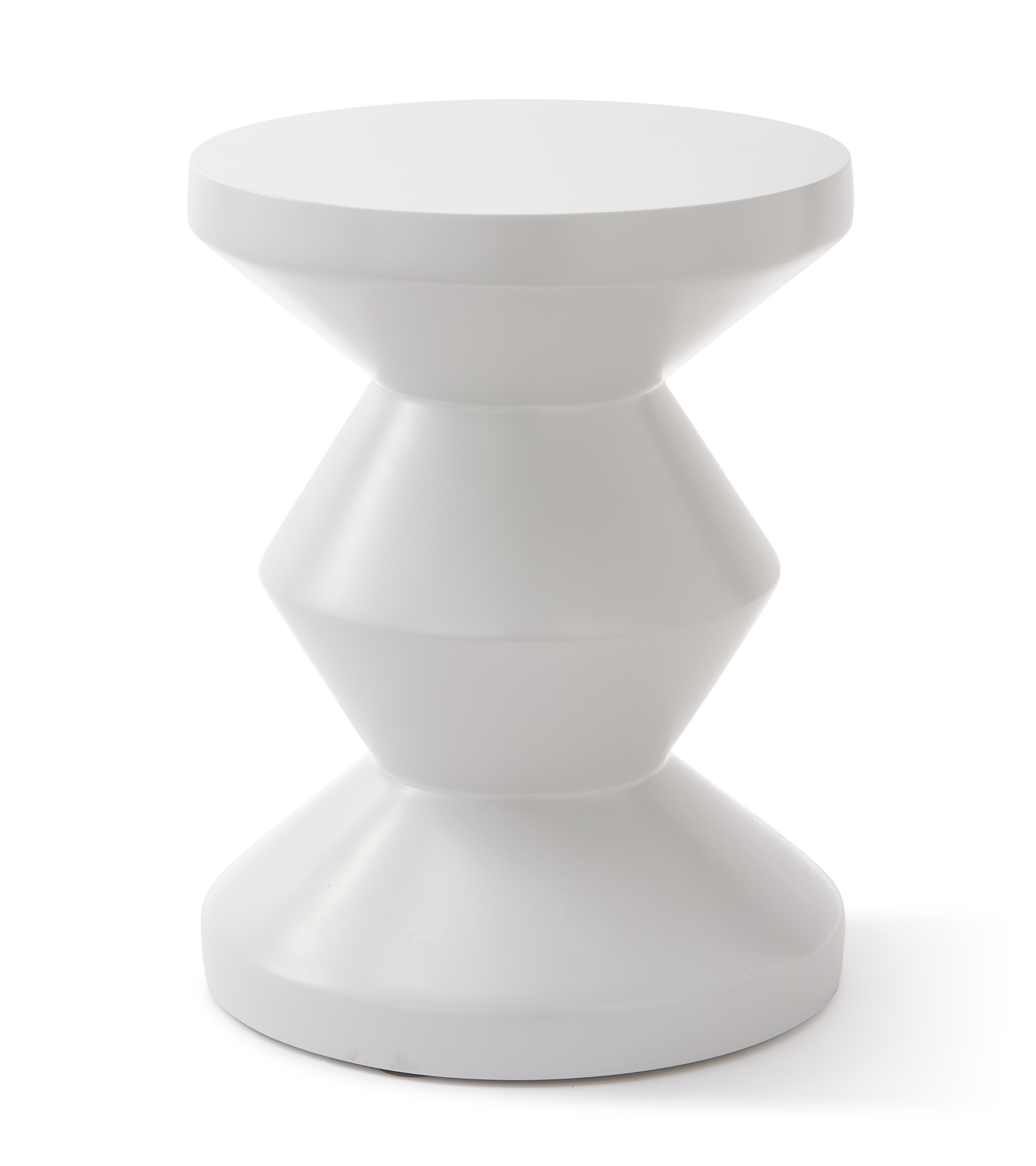 ZIG ZAG MATT white outdoor stool