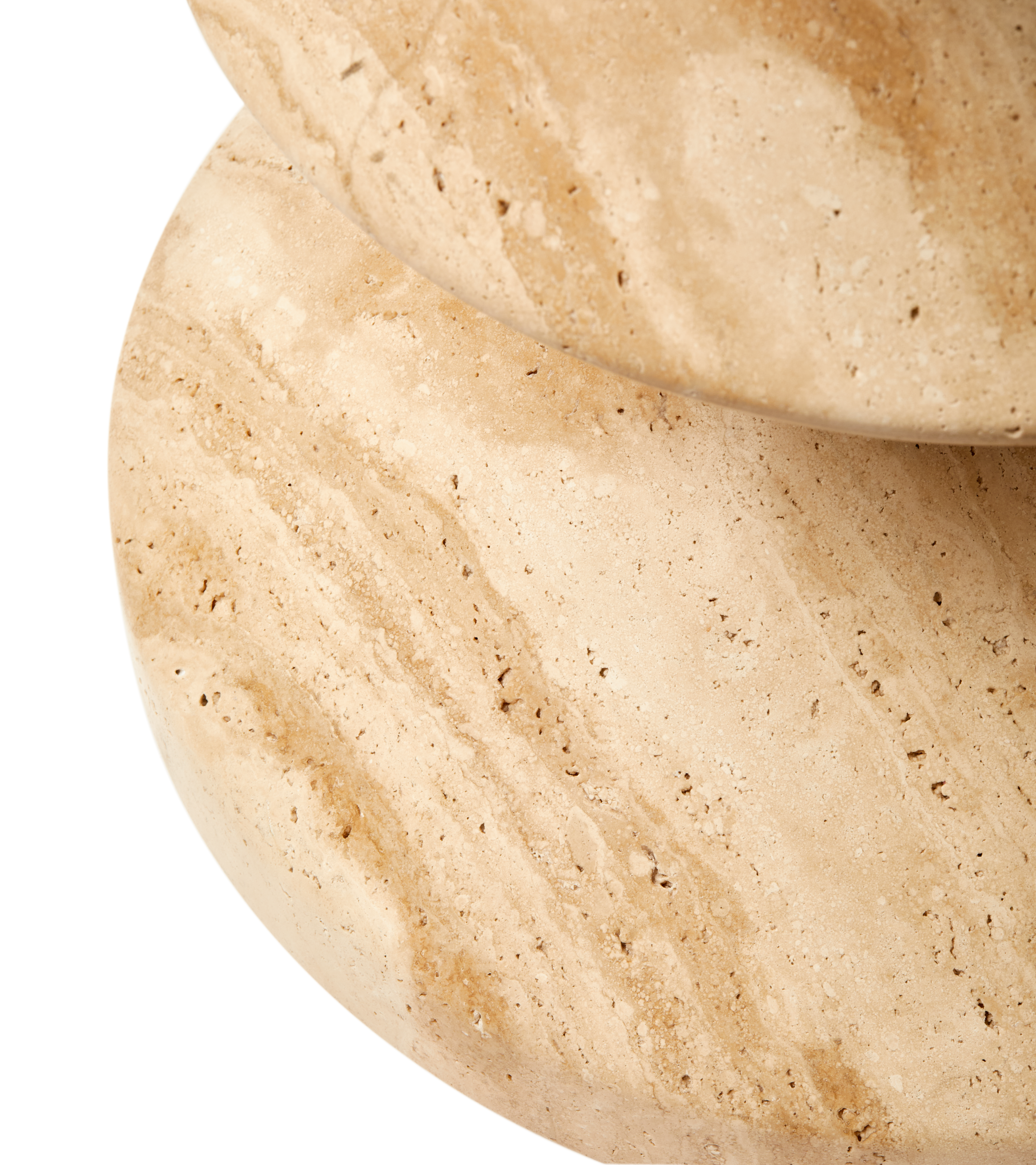 ZIG ZAG travertine stool