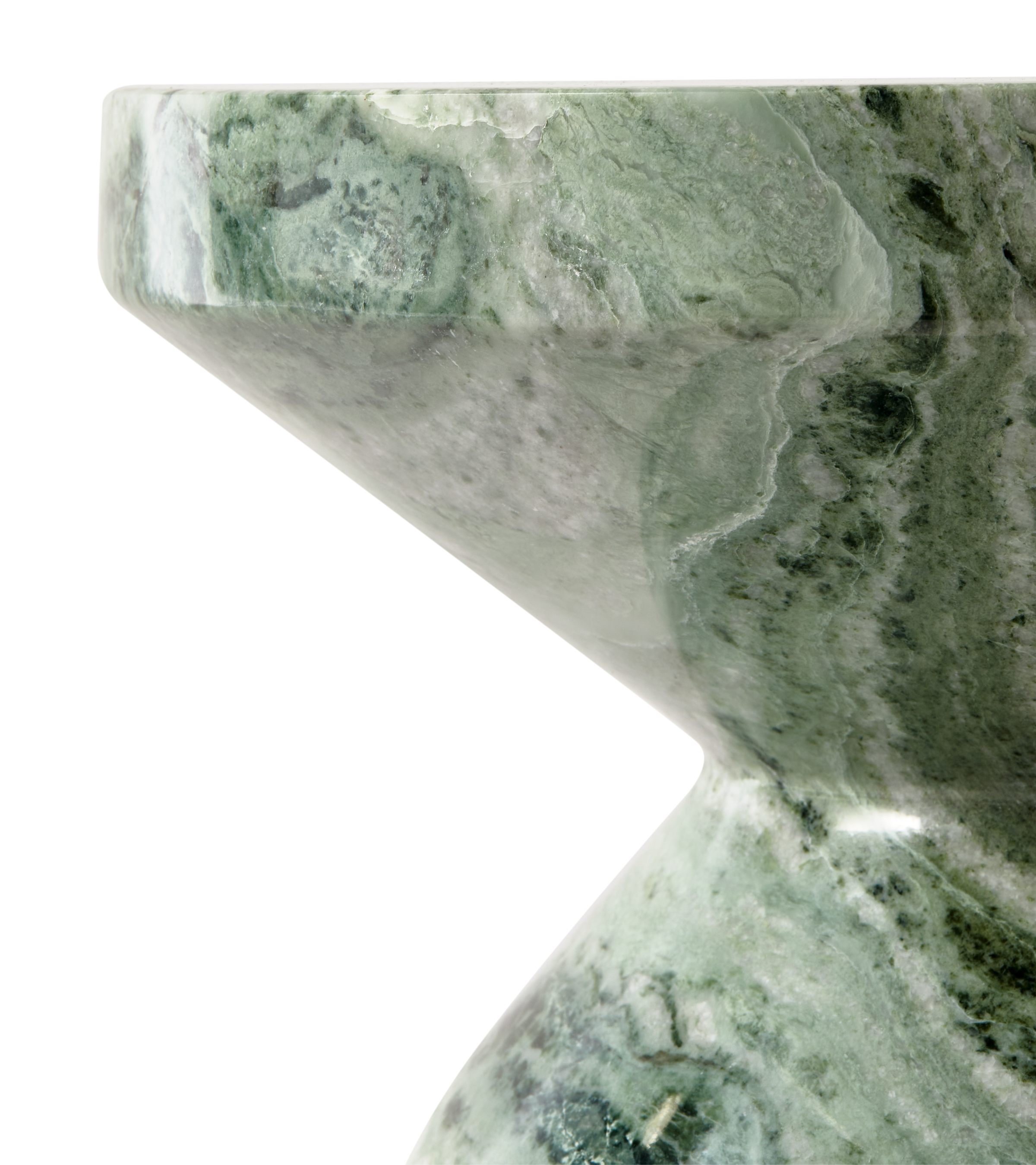 ZIG ZAG stool dark green marble