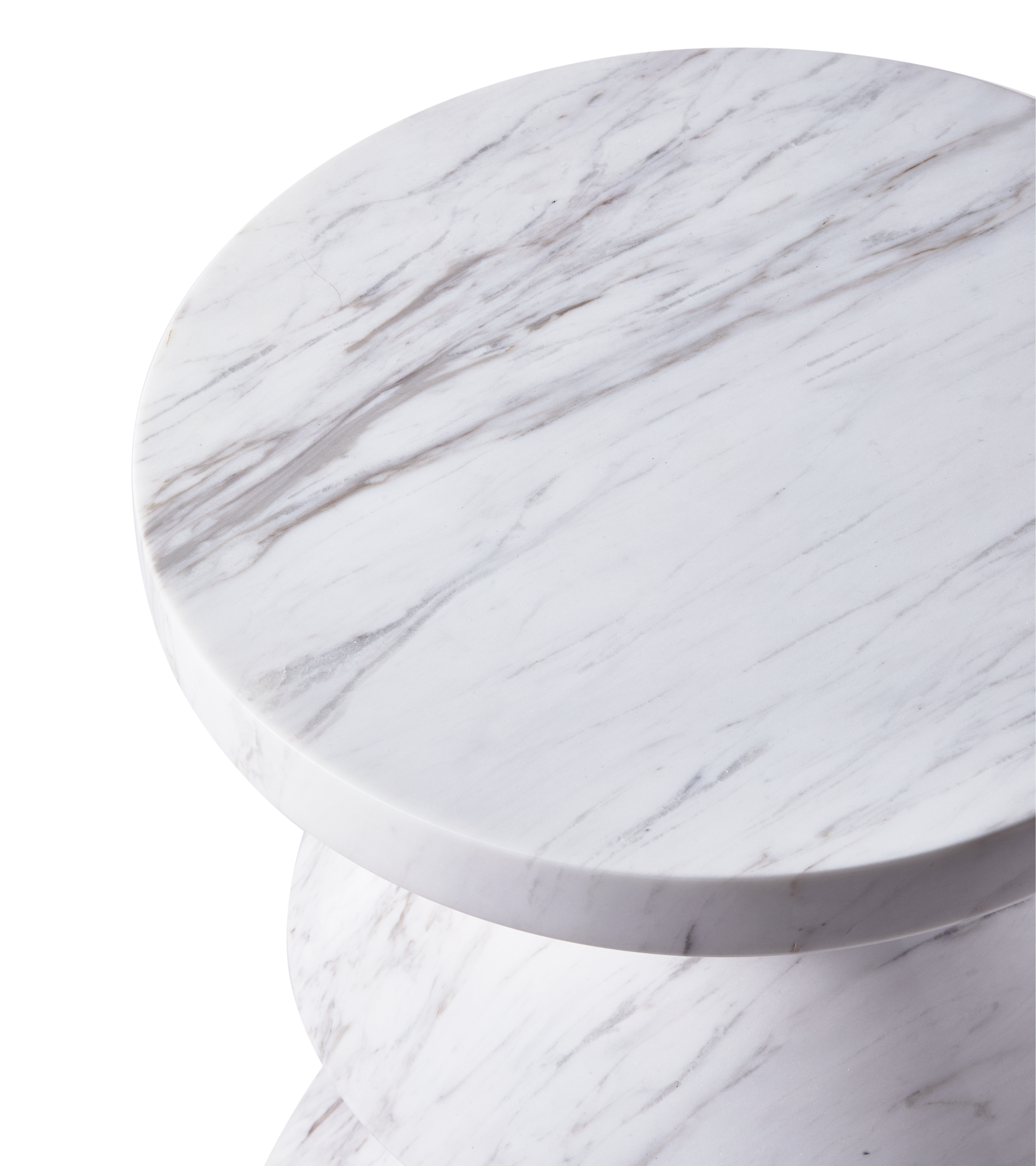 Stolička ZIG ZAG biely mramor