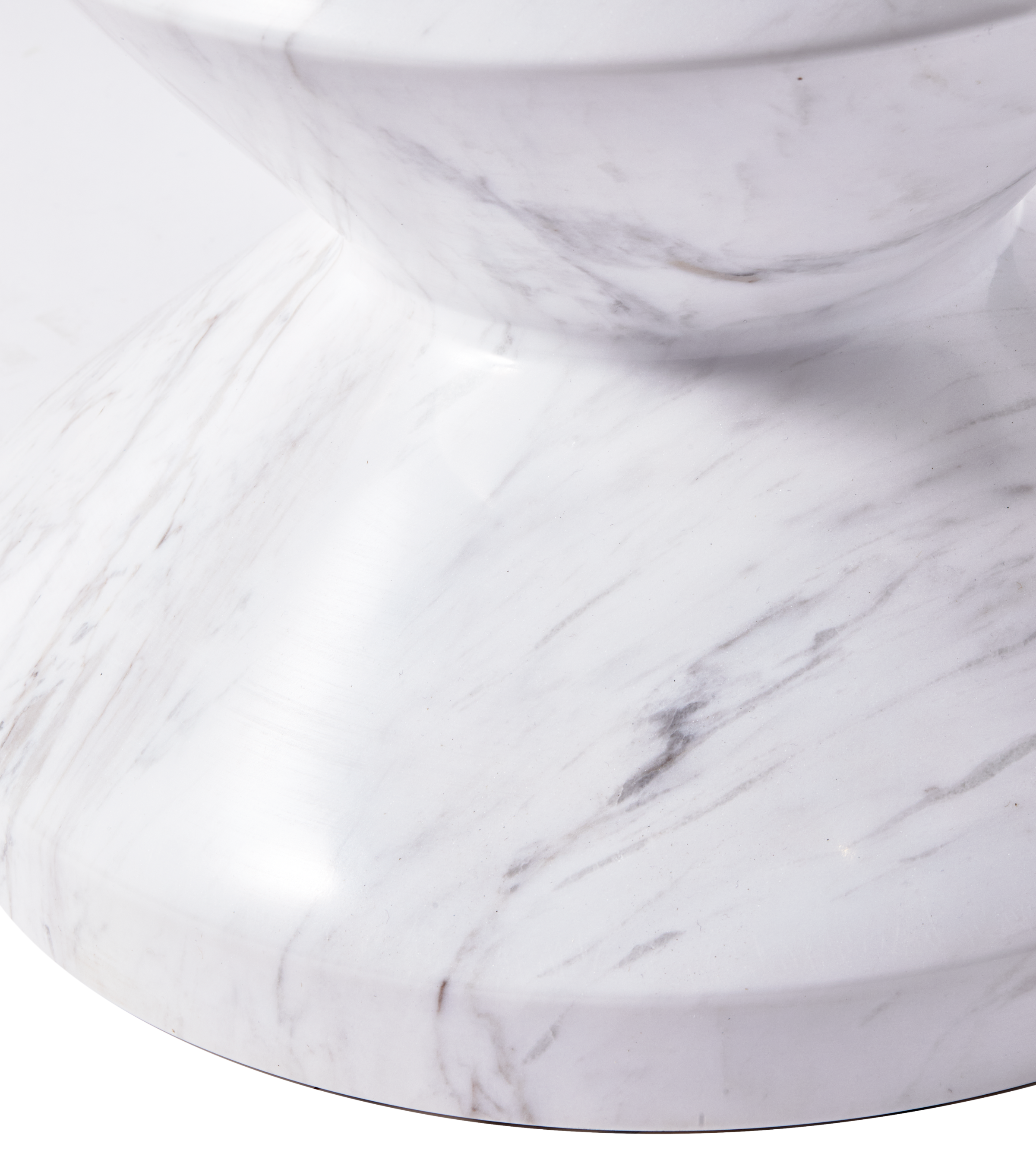 Stolička ZIG ZAG biely mramor