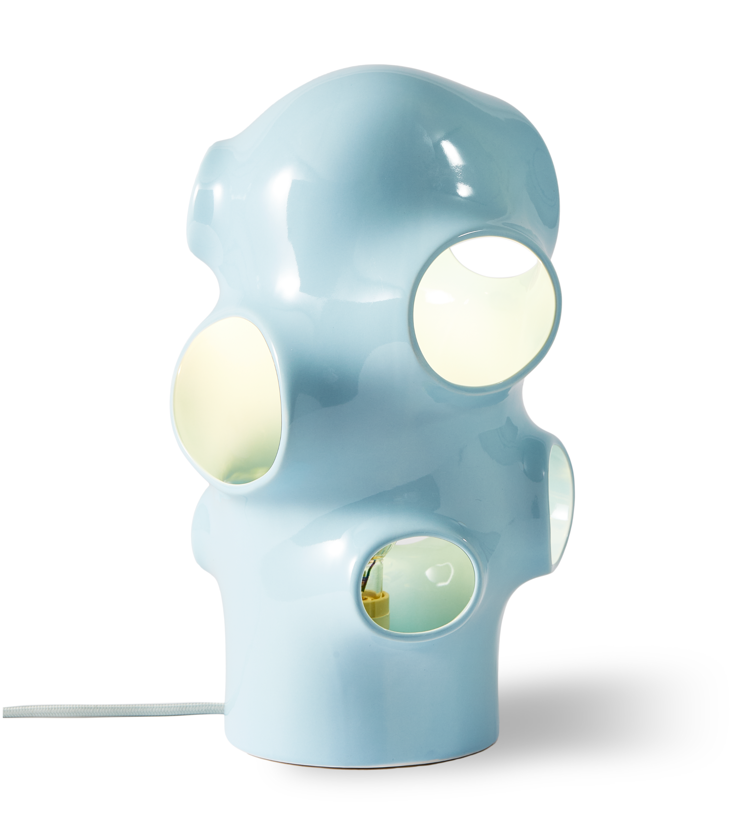 Stolná lampa BULLE svetlomodrá