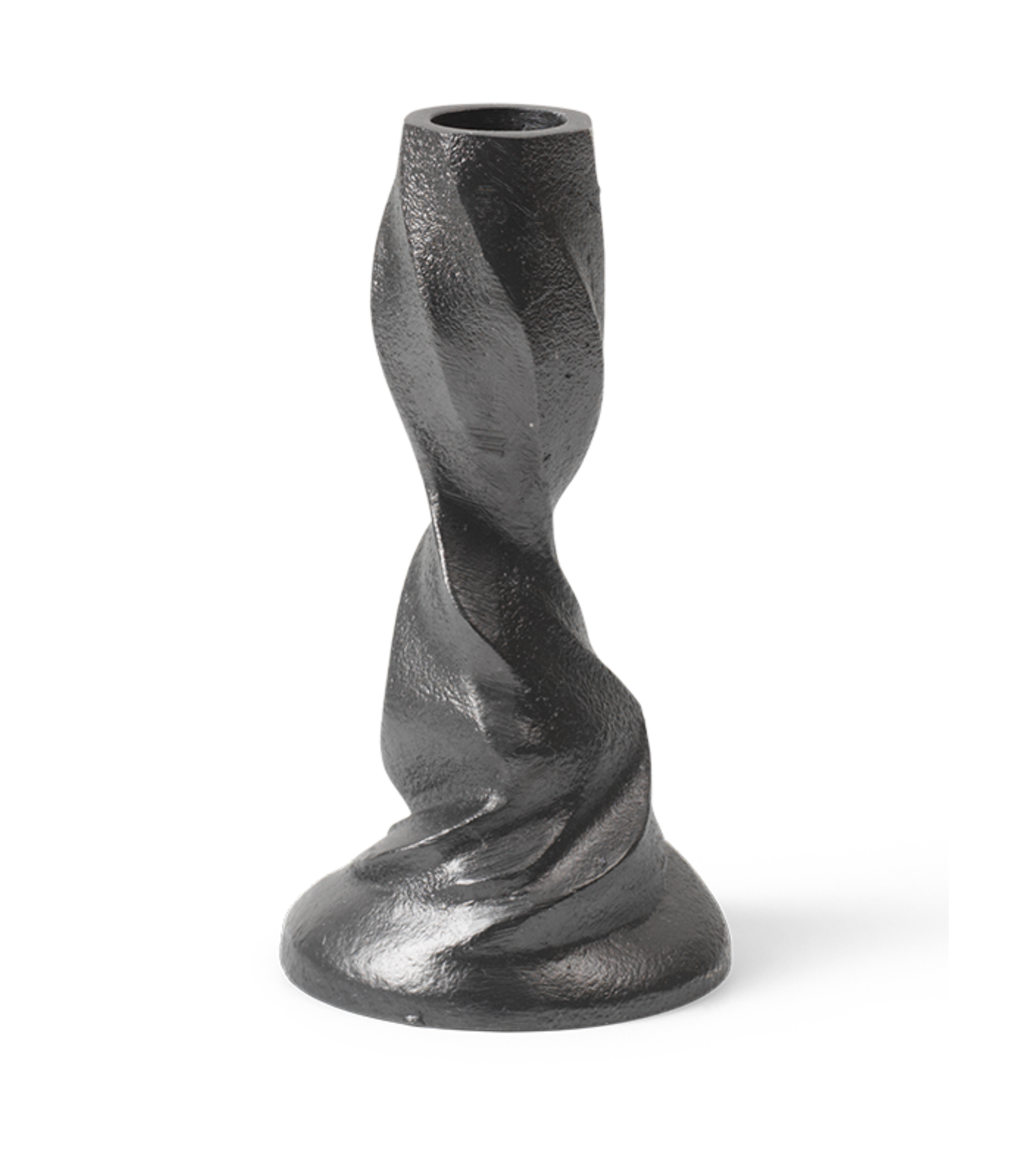 GALE candle holder black aluminum