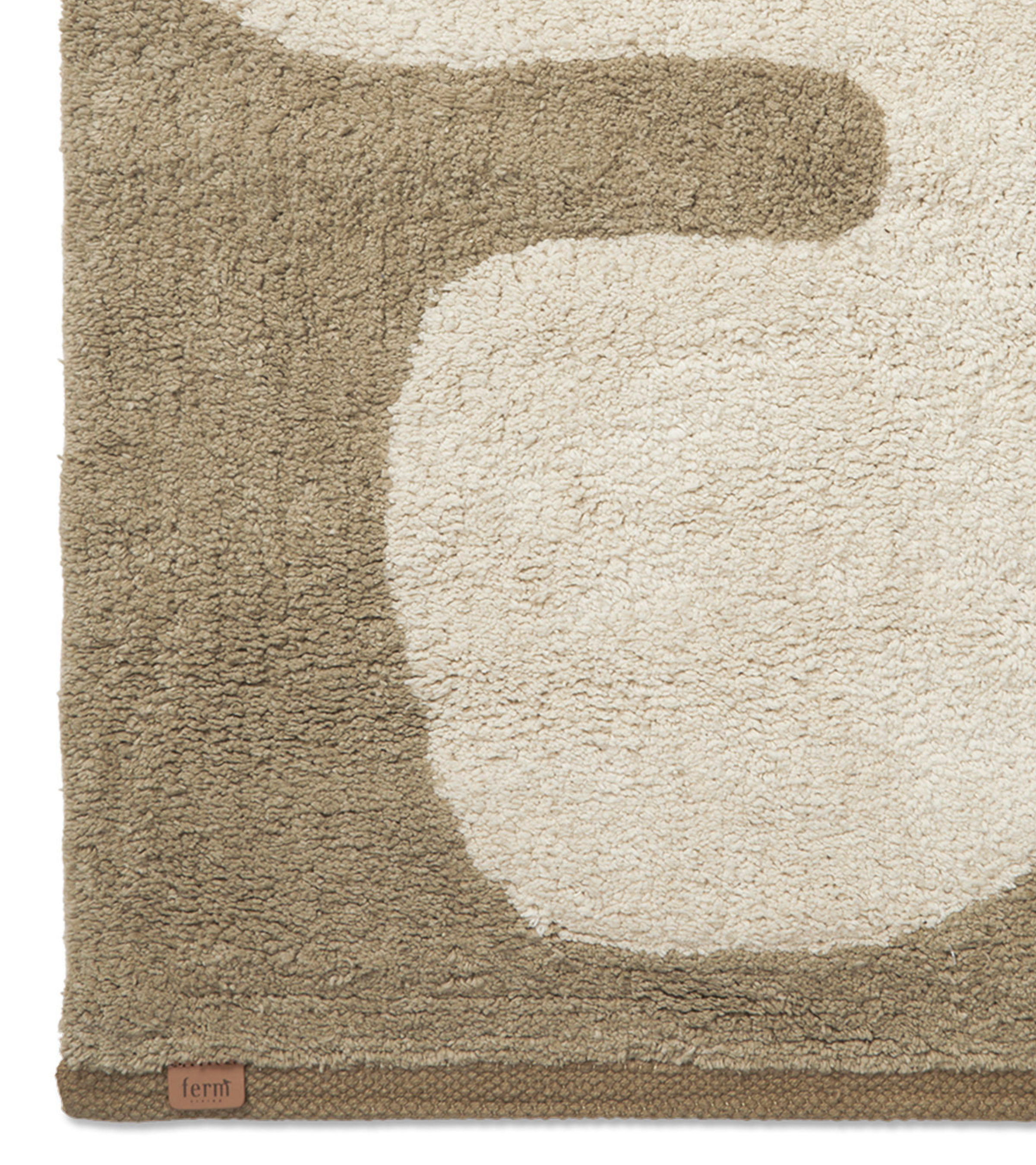 LAY WASHABLE rug in off-white with dark beige
