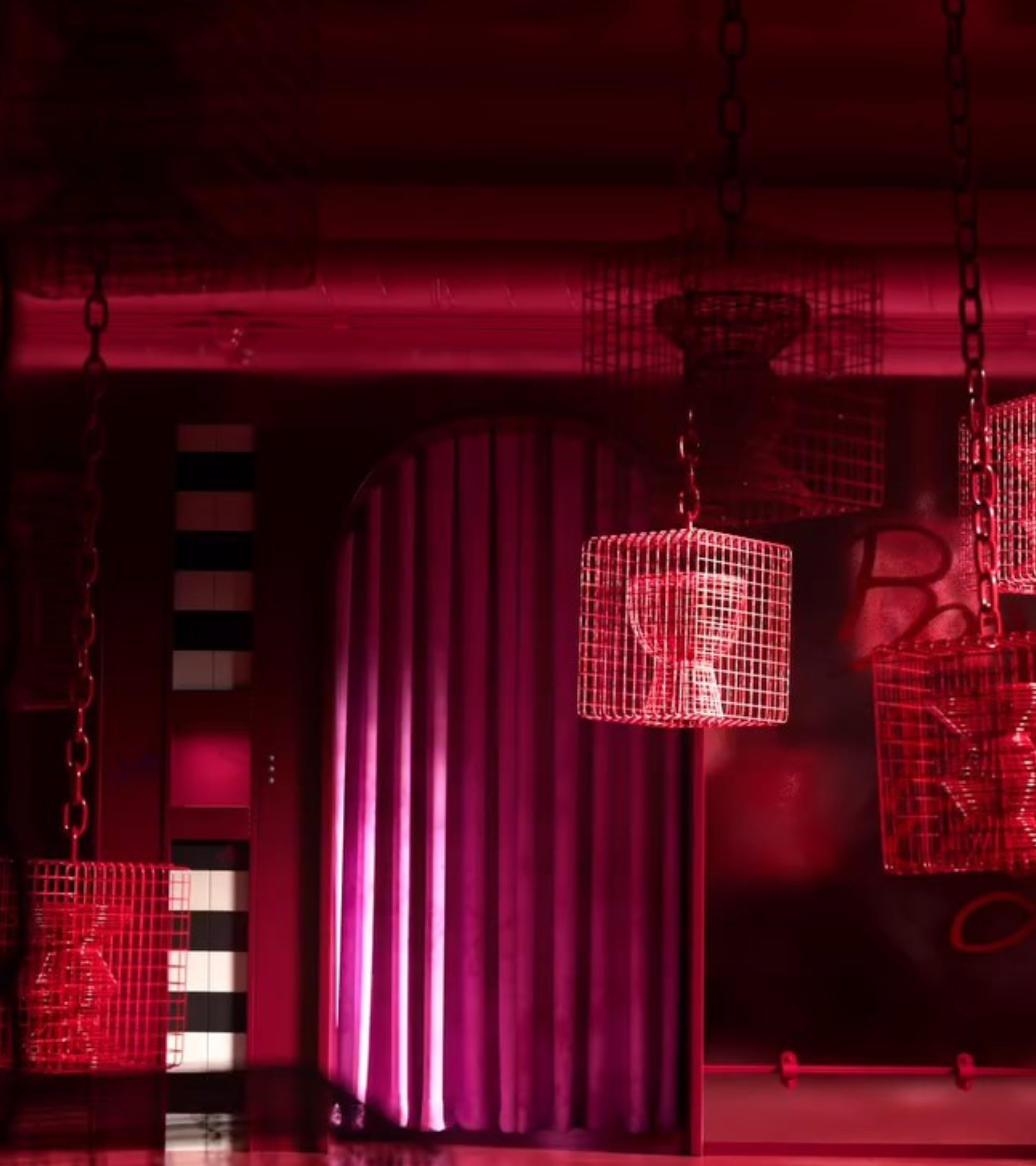 Dekoračná stolička TIP TAP WIRE ružová