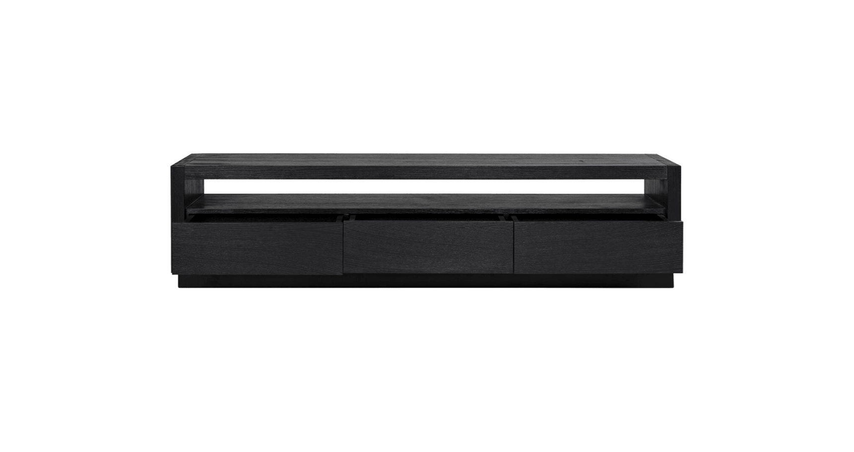 Szafka RTV OAKURA czarny fornir dębowy Richmond Interiors    Eye on Design