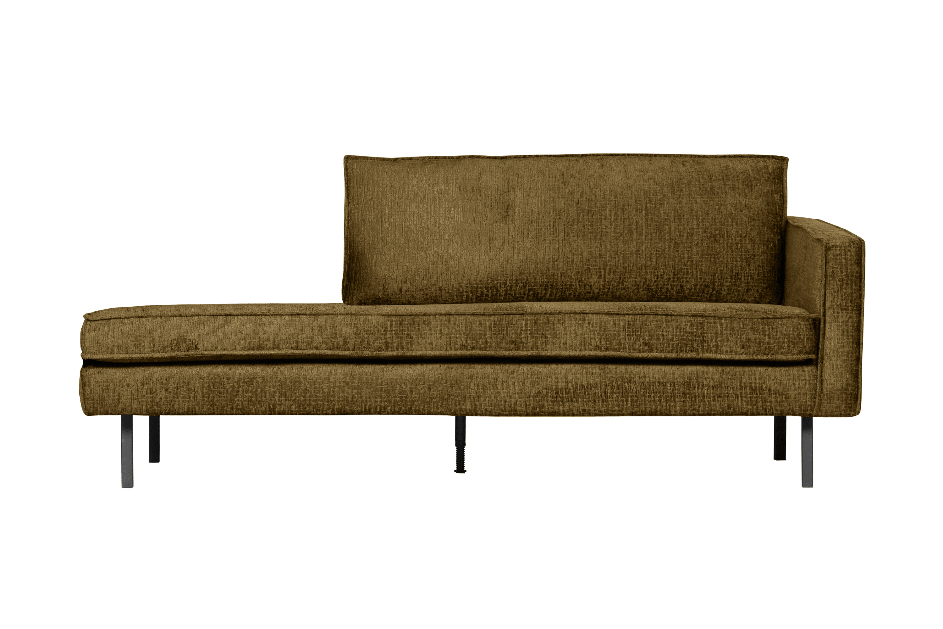 Szezlong welurowy prawostronny RODEO brązowy Be Pure    Eye on Design