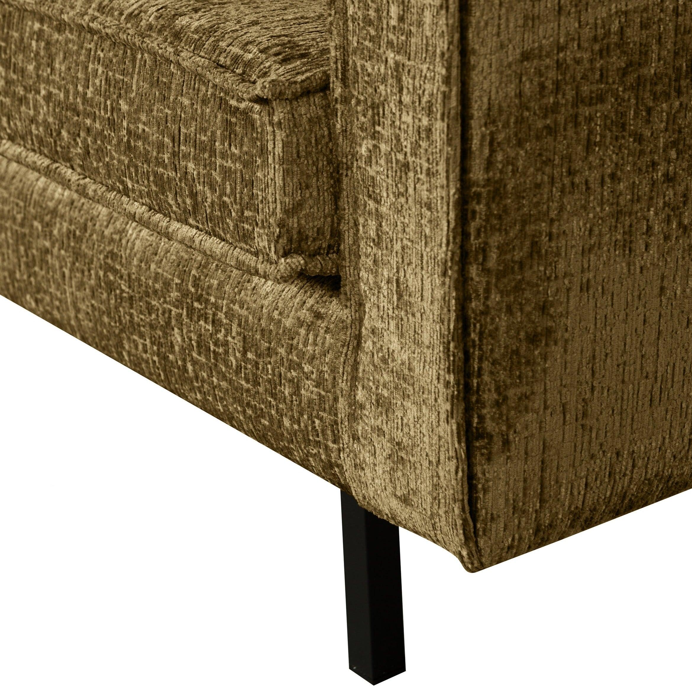 Szezlong welurowy prawostronny RODEO brązowy Be Pure    Eye on Design