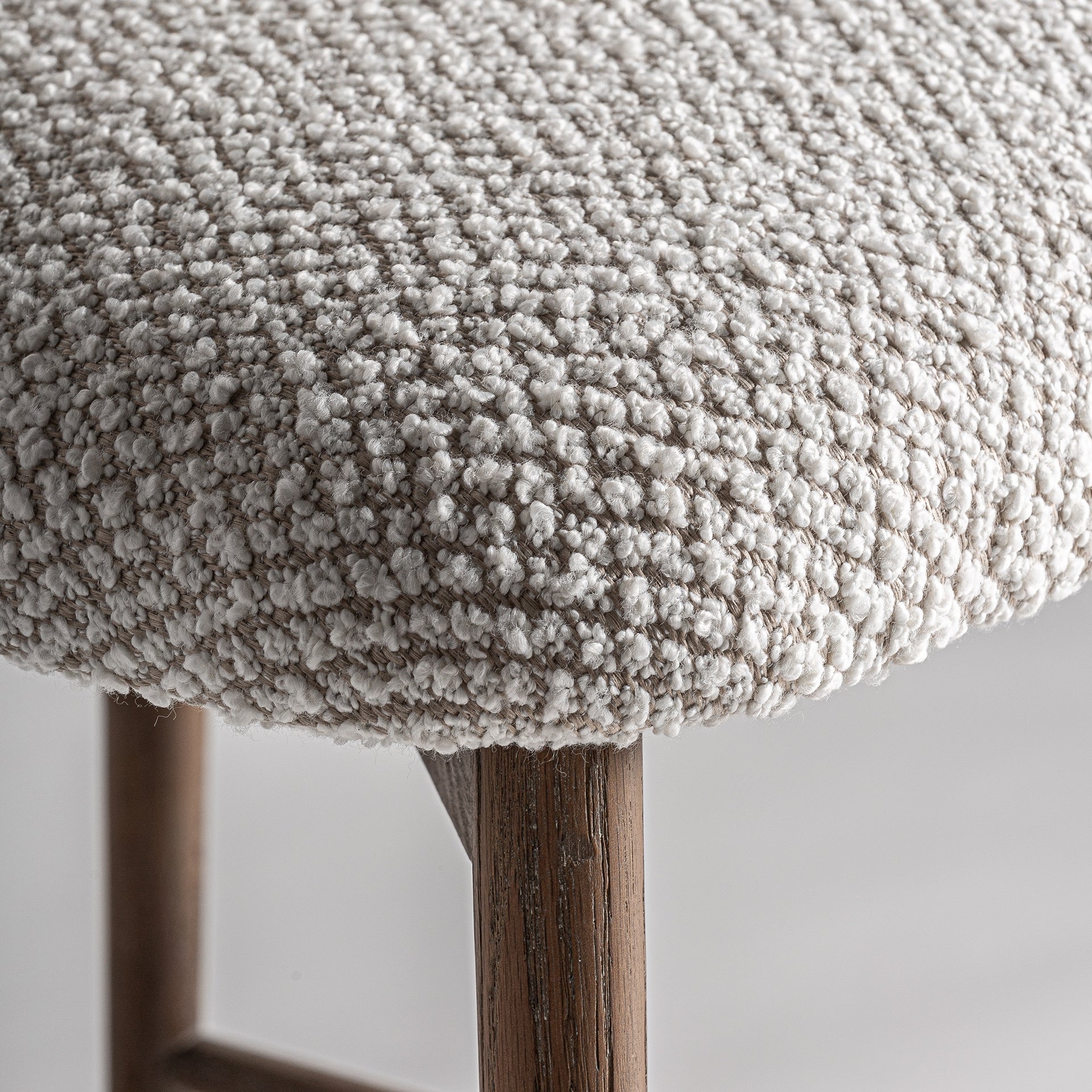 ERLEC Stool in Light Beige with Dark Ash Base