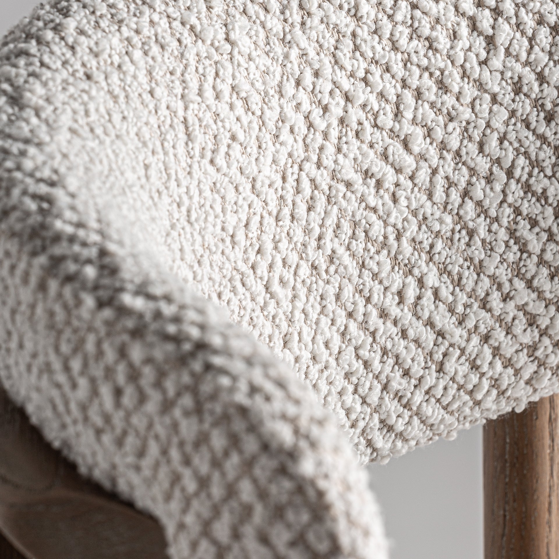 ERLEC Stool in Light Beige with Dark Ash Base