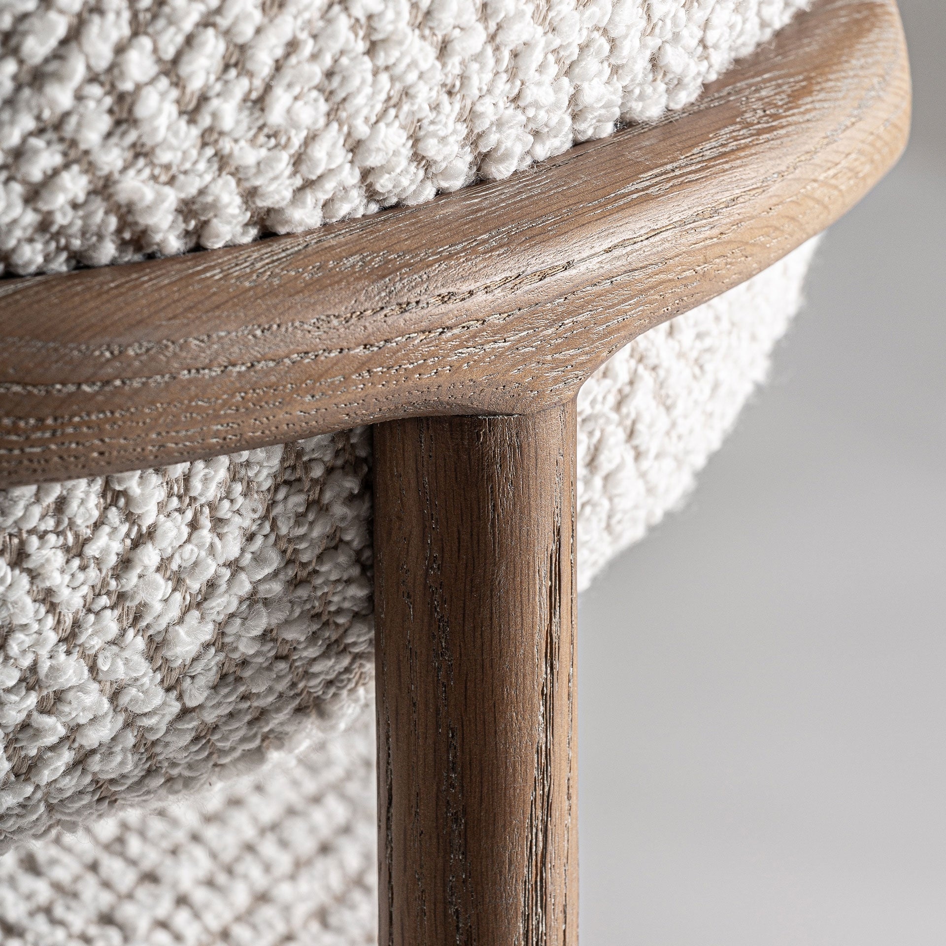 ERLEC Stool in Light Beige with Dark Ash Base